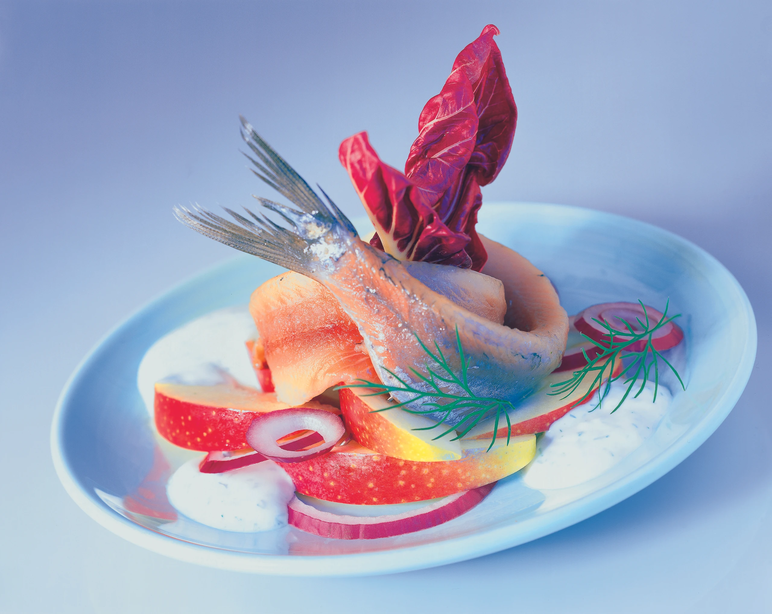 Matjes mit Apfel und Dille-Dressing