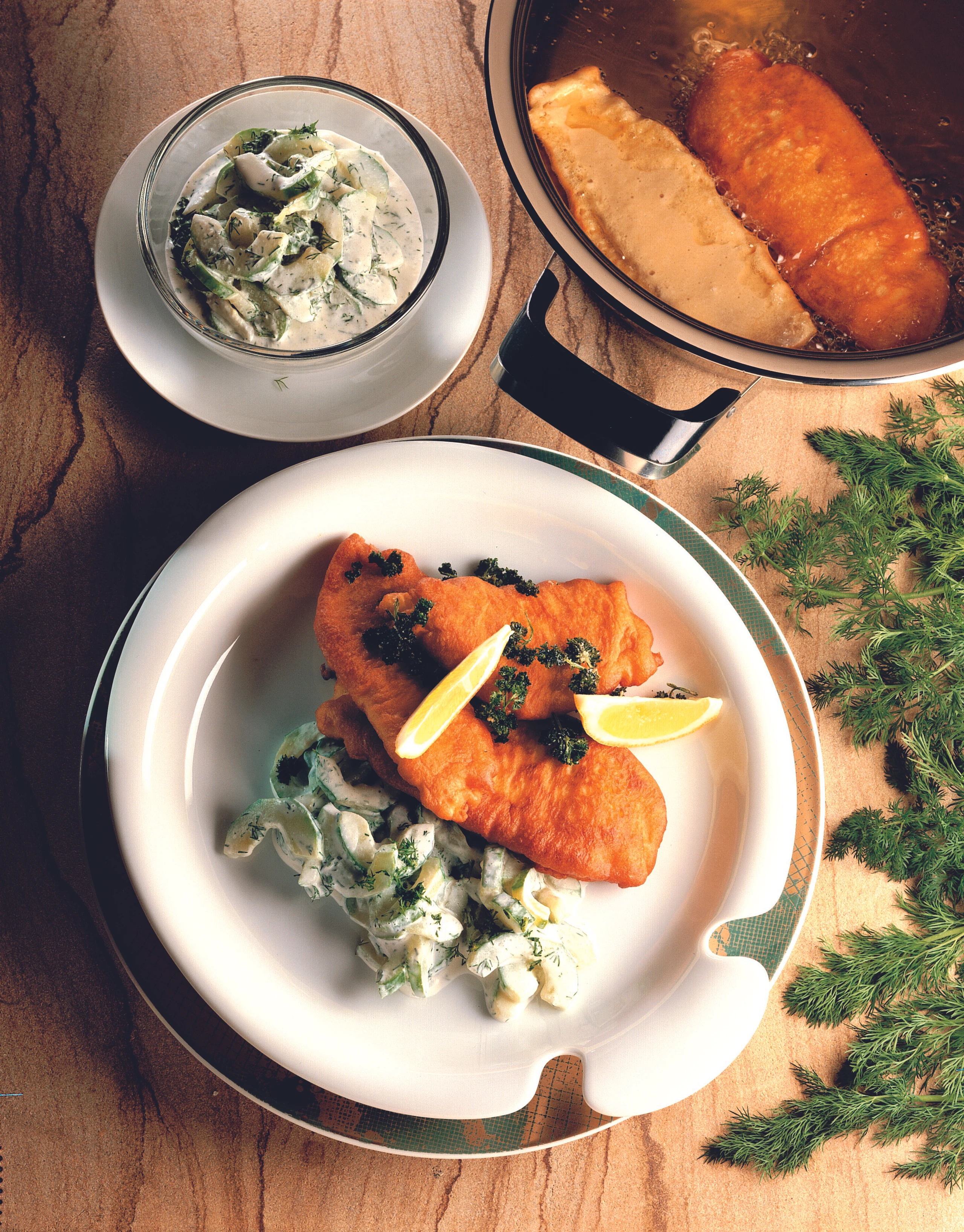 Schollenfilets in Backteig