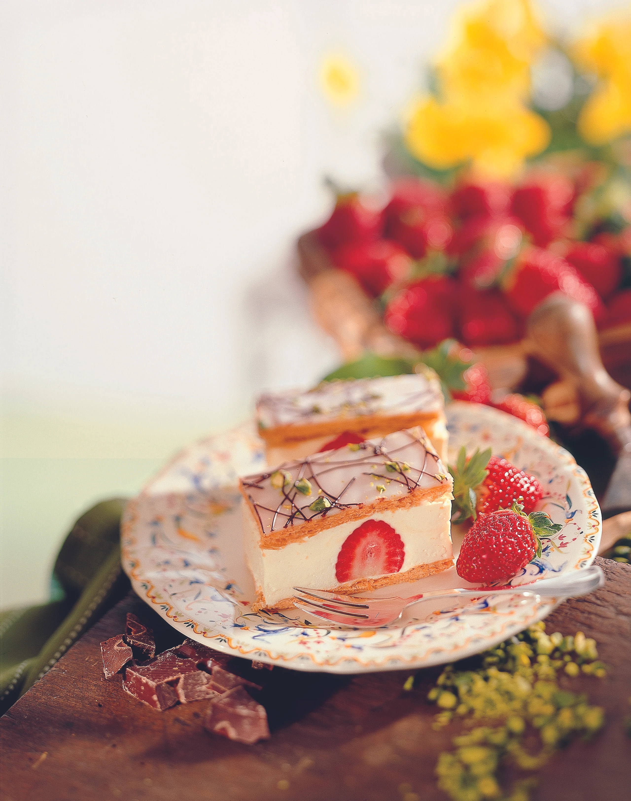 Erdbeer-Blätterteigschnitten