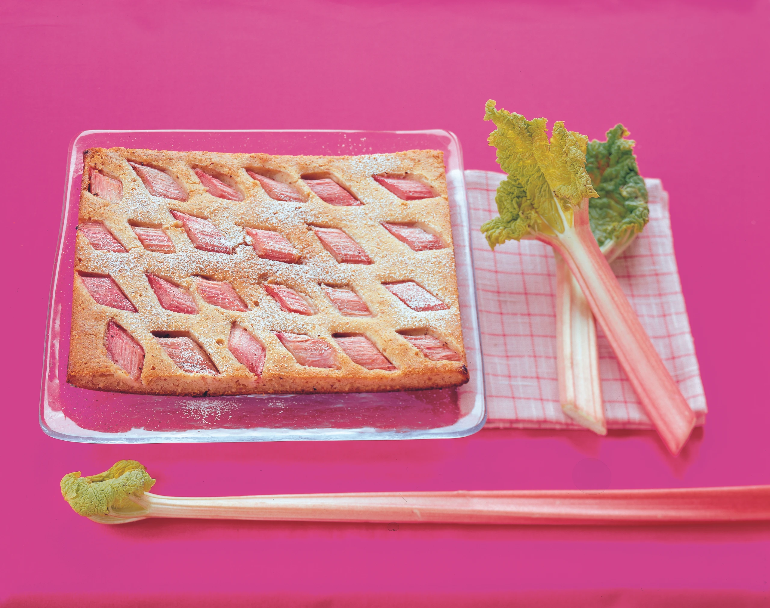 Honig-Rhabarberkuchen