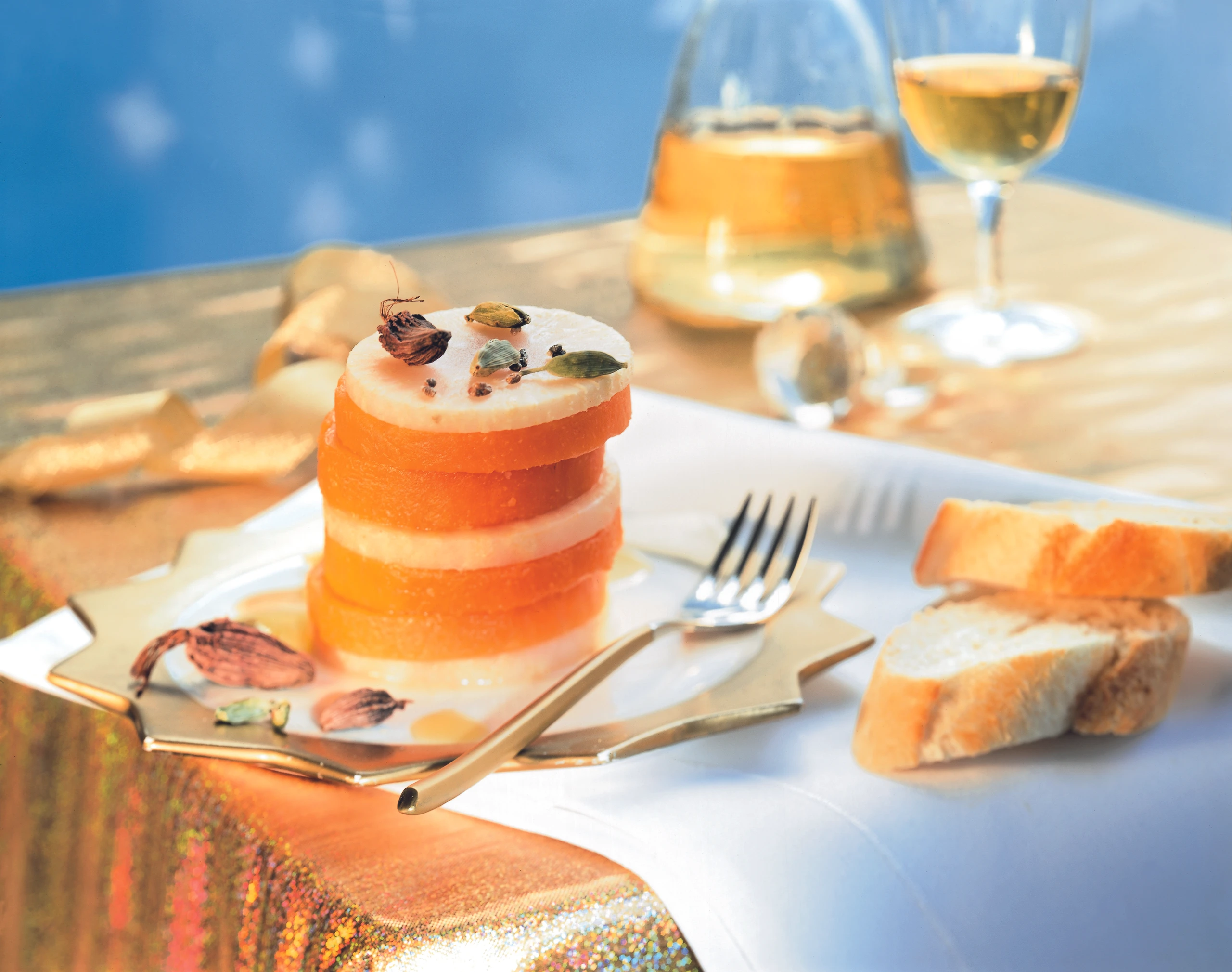 Kürbis-Sellerie-Türmchen mit Kardamom