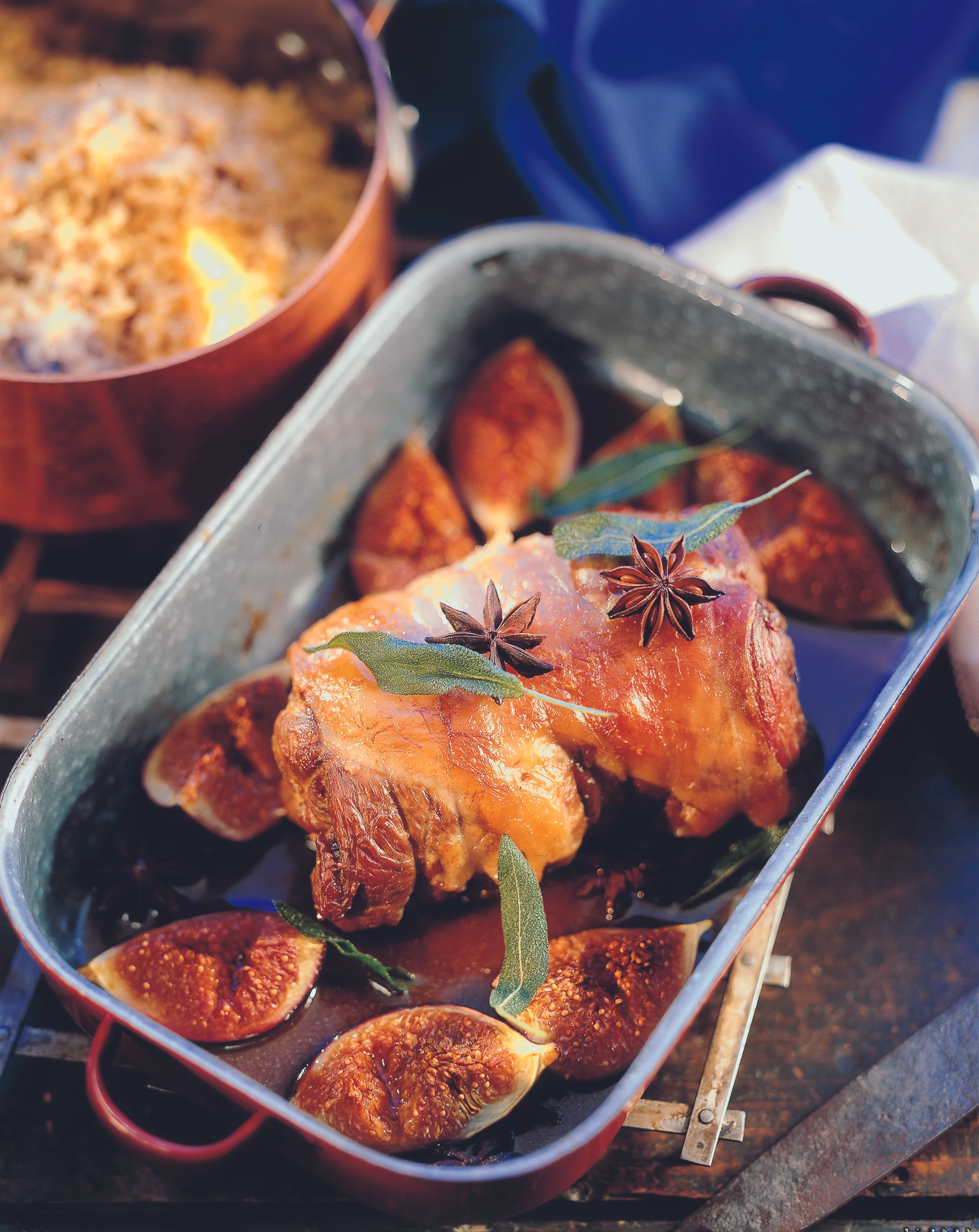 Lammkeule mit Sternanis, Feigen und Portwein