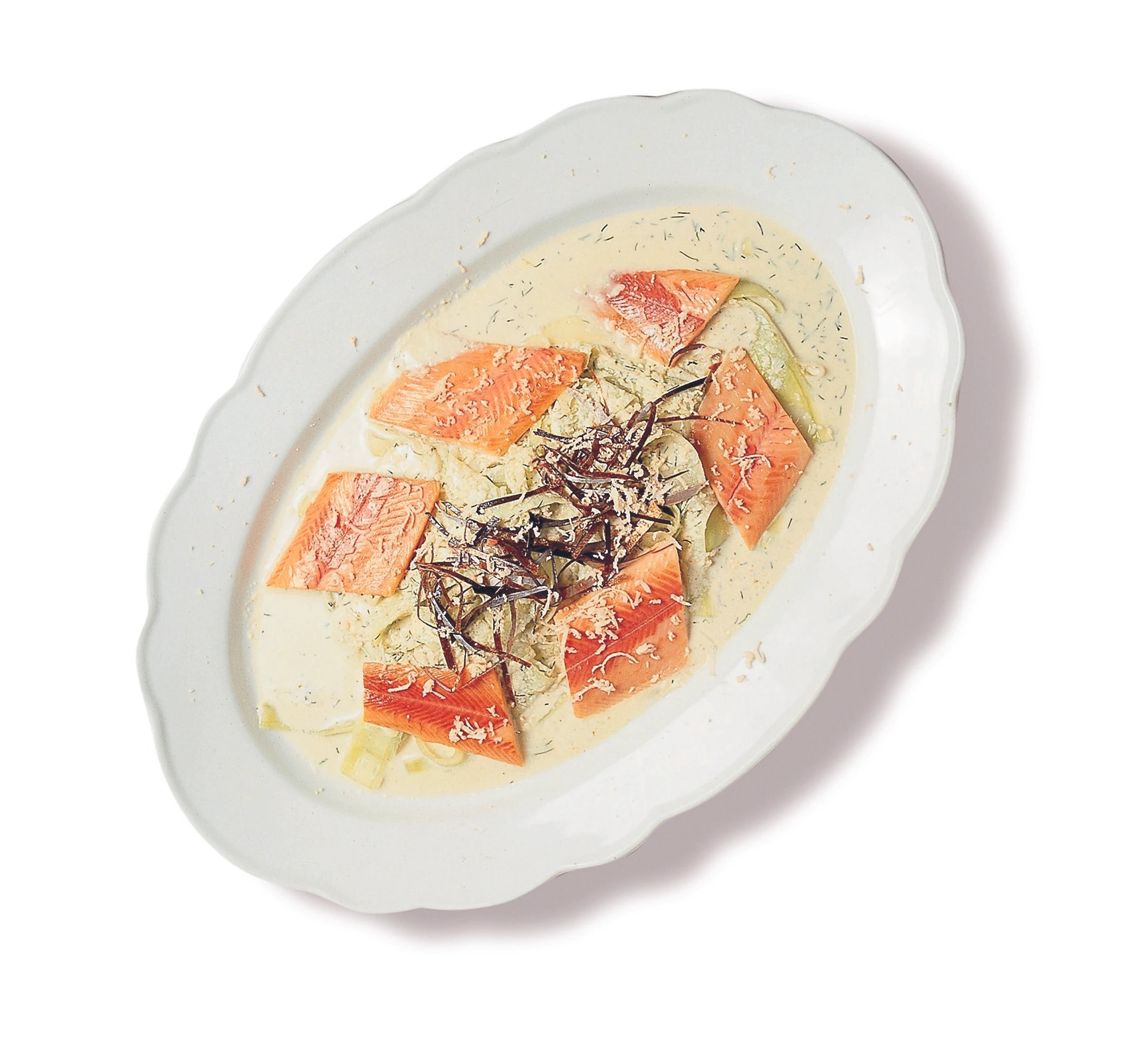 Geräucherte Bachforelle auf Gurken-Sashimi