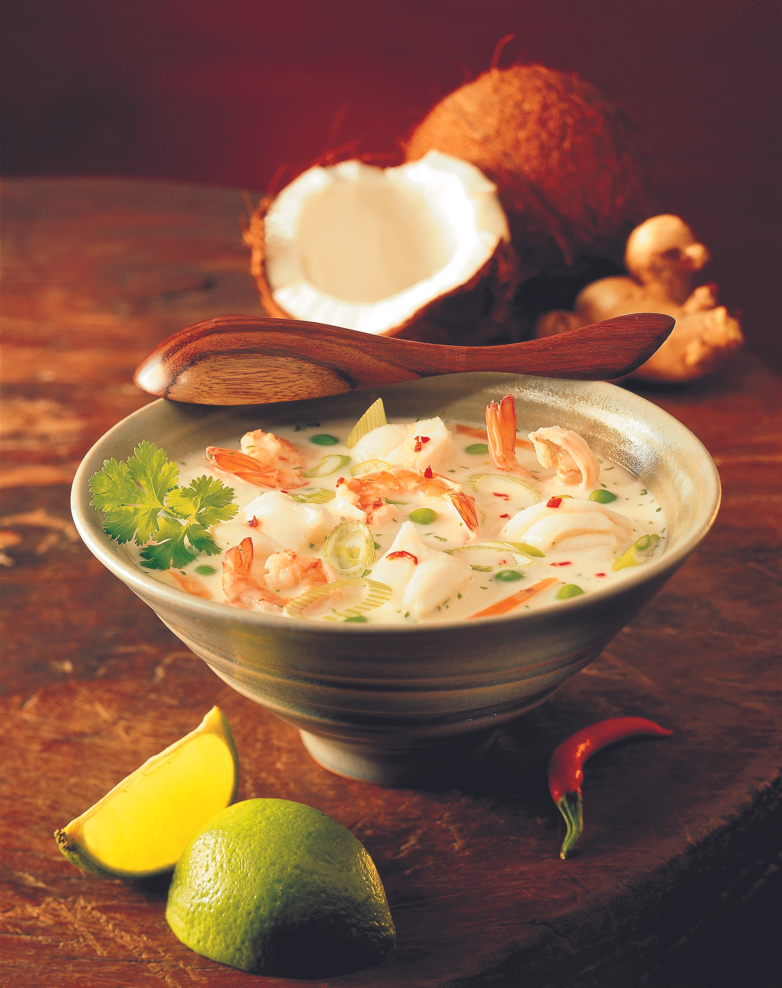 Garnelensuppe mit Kokosmilch