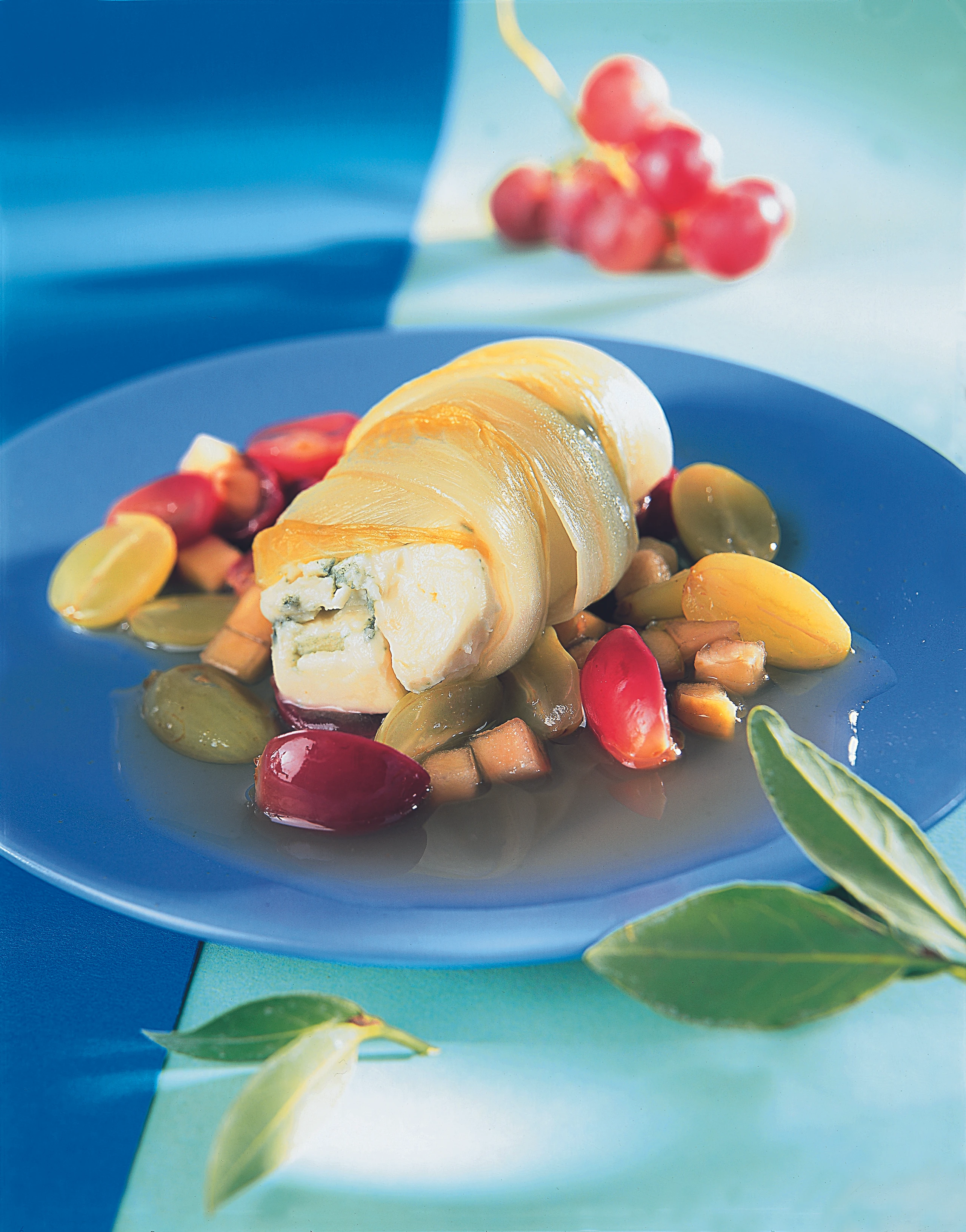 Chicorée mit Gorgonzola auf Traubenragout