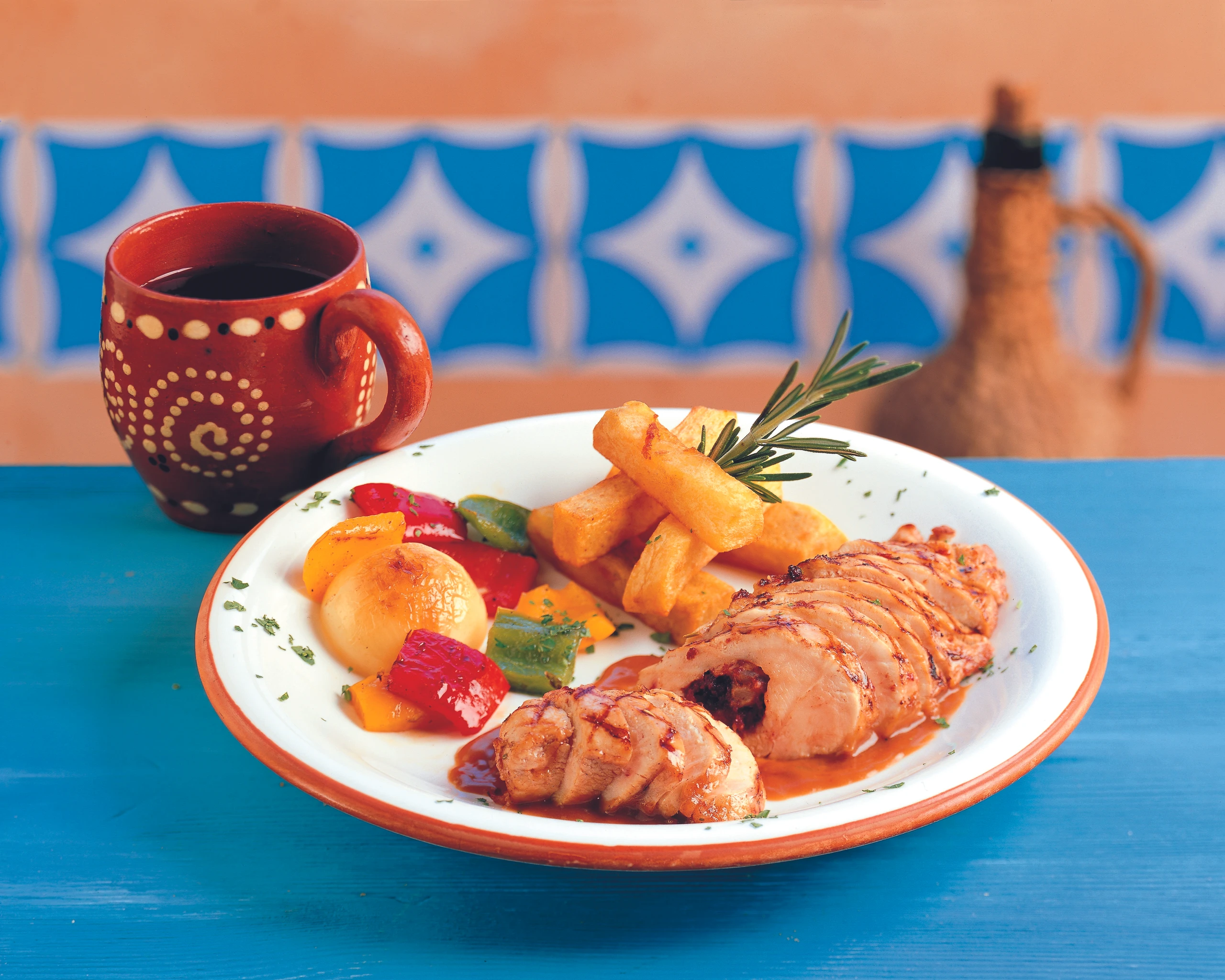 Peito de Frango com Chouriço: Portugiesische, gefüllte Hühnerbrust