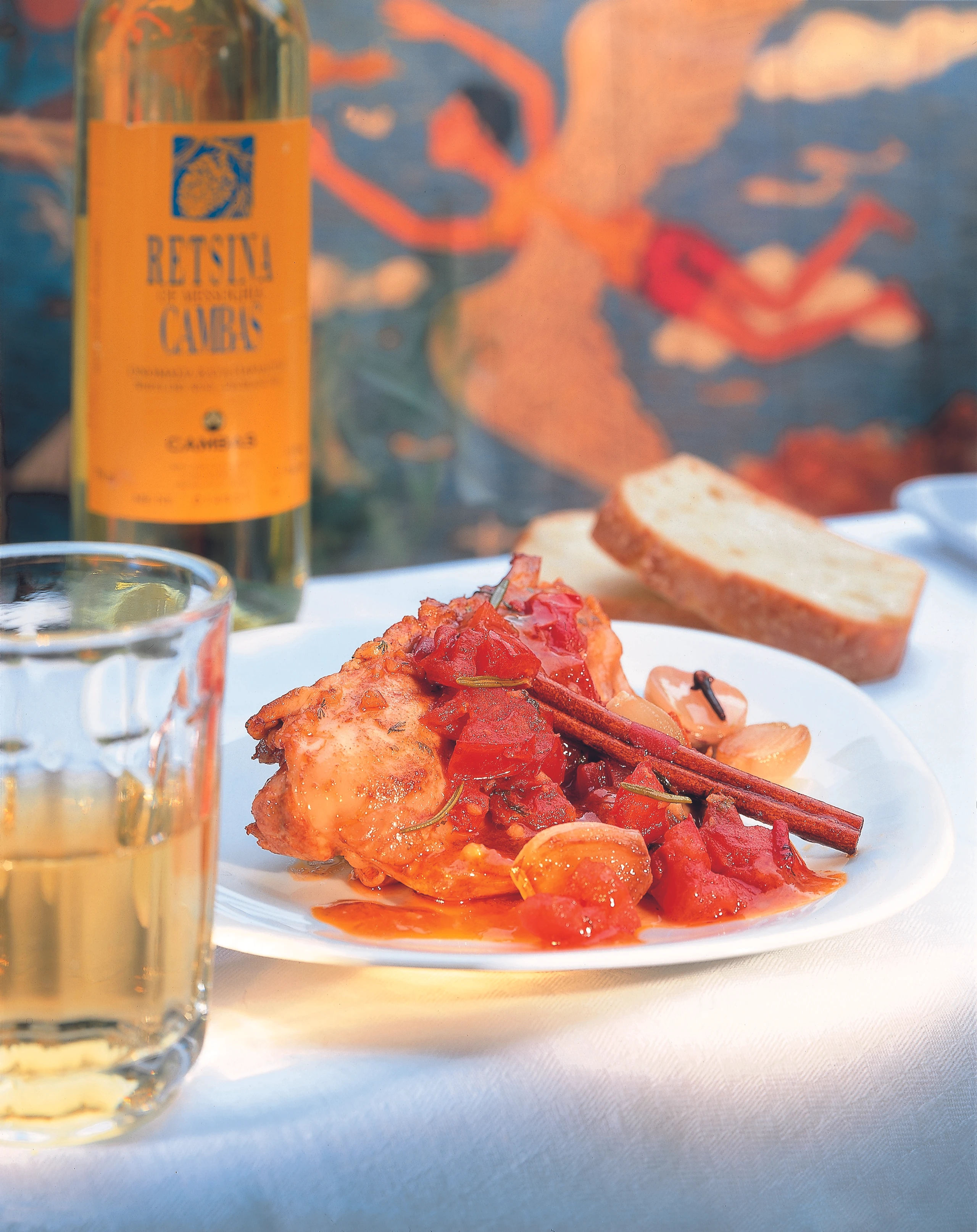 Griechisches Kaninchen in Koriander-Sauce mit Schalotten