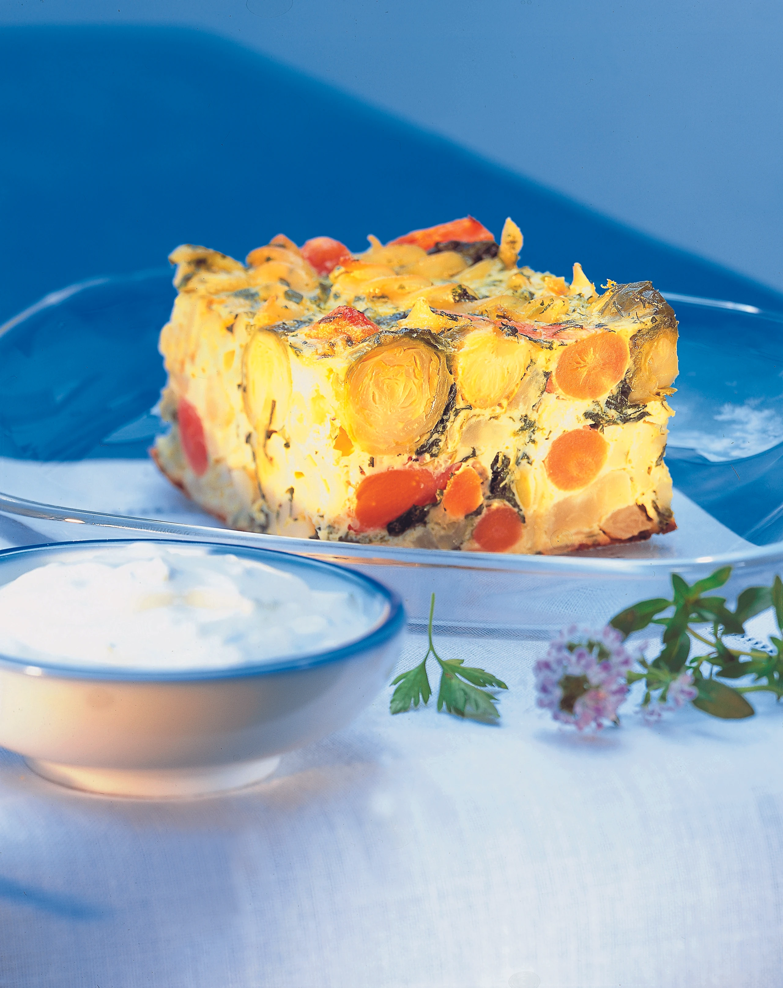 Nudel-Gemüseauflauf mit Blattspinat