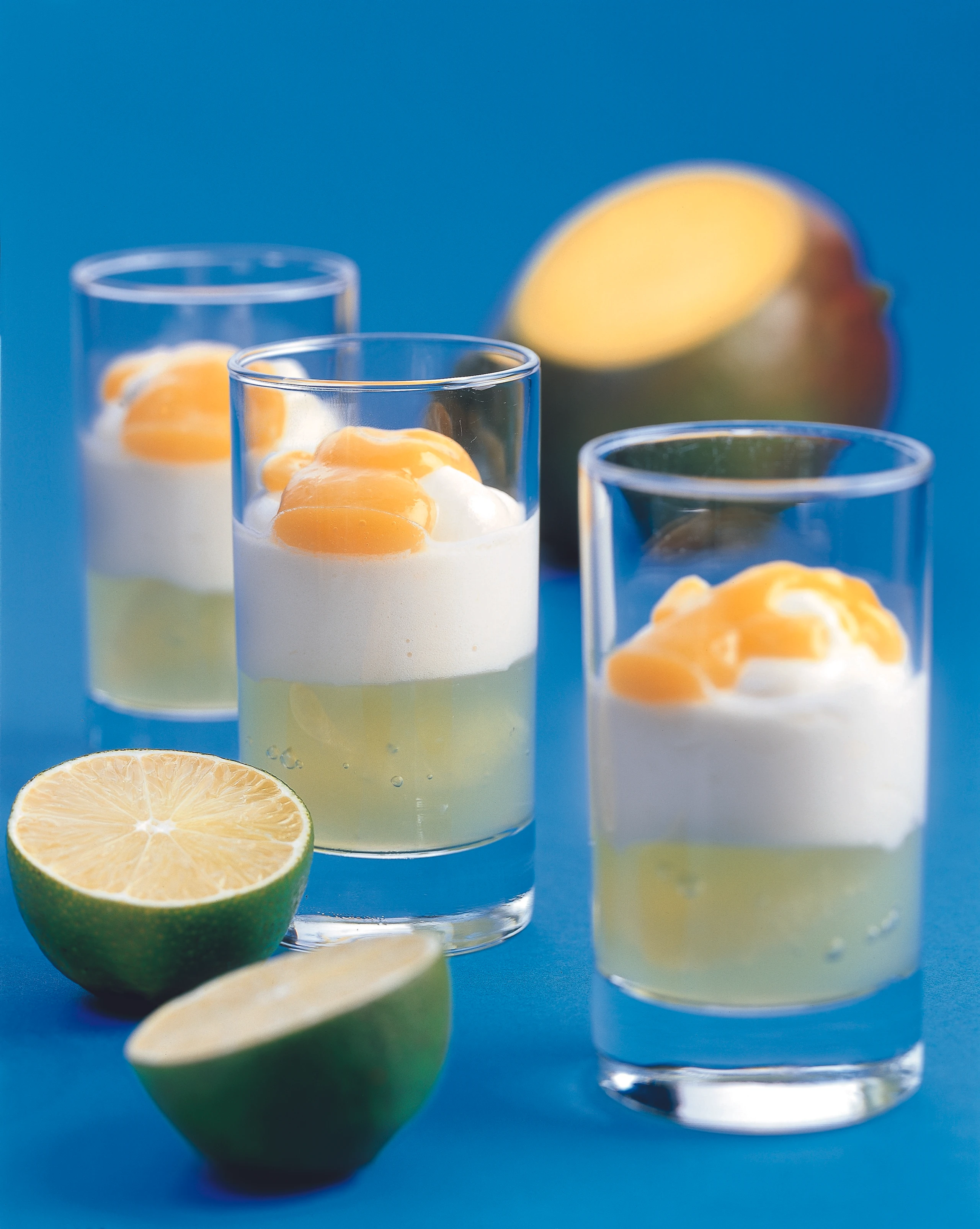 Limettengelee mit Mangocreme