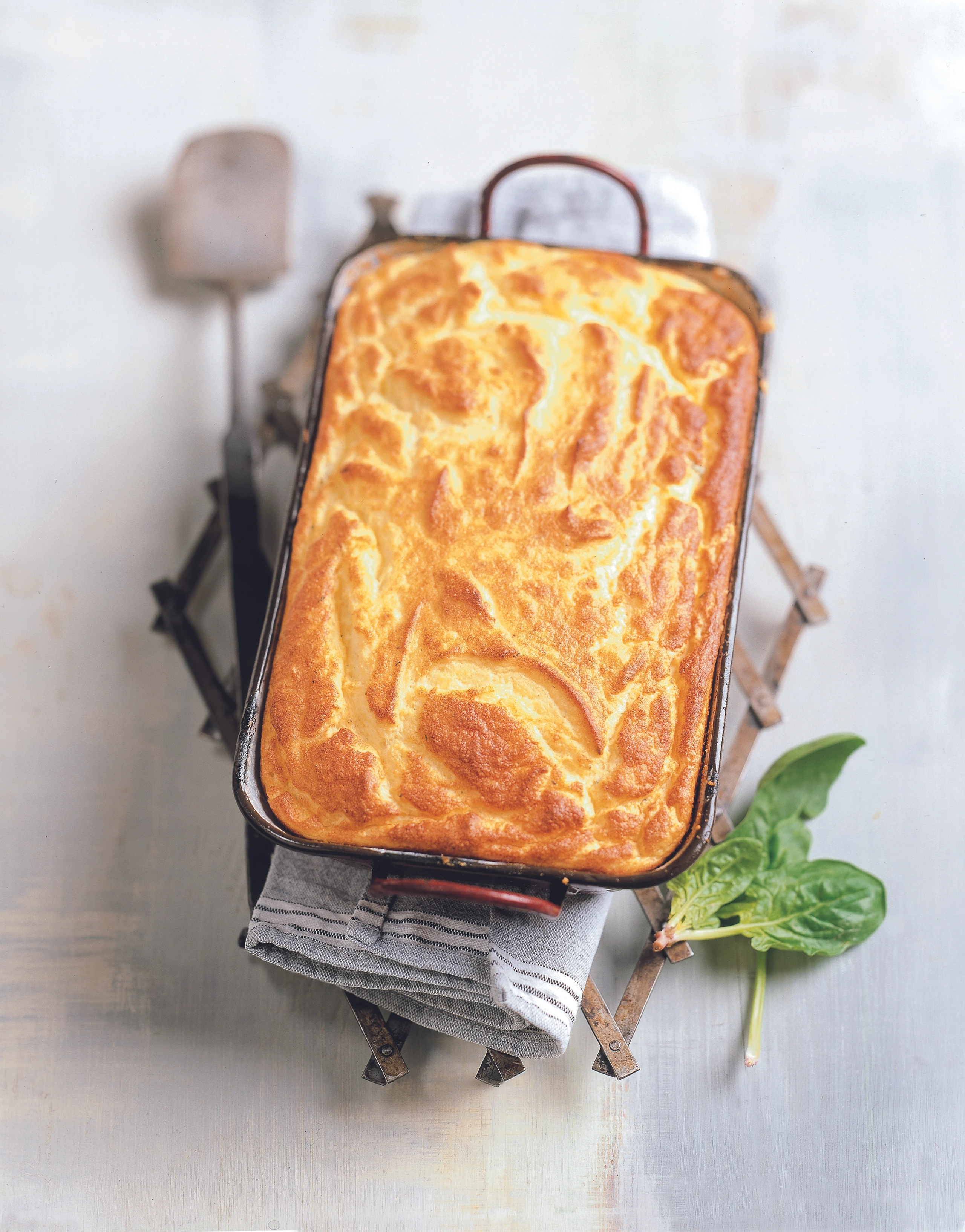 Erdäpfelauflauf mit Spinat