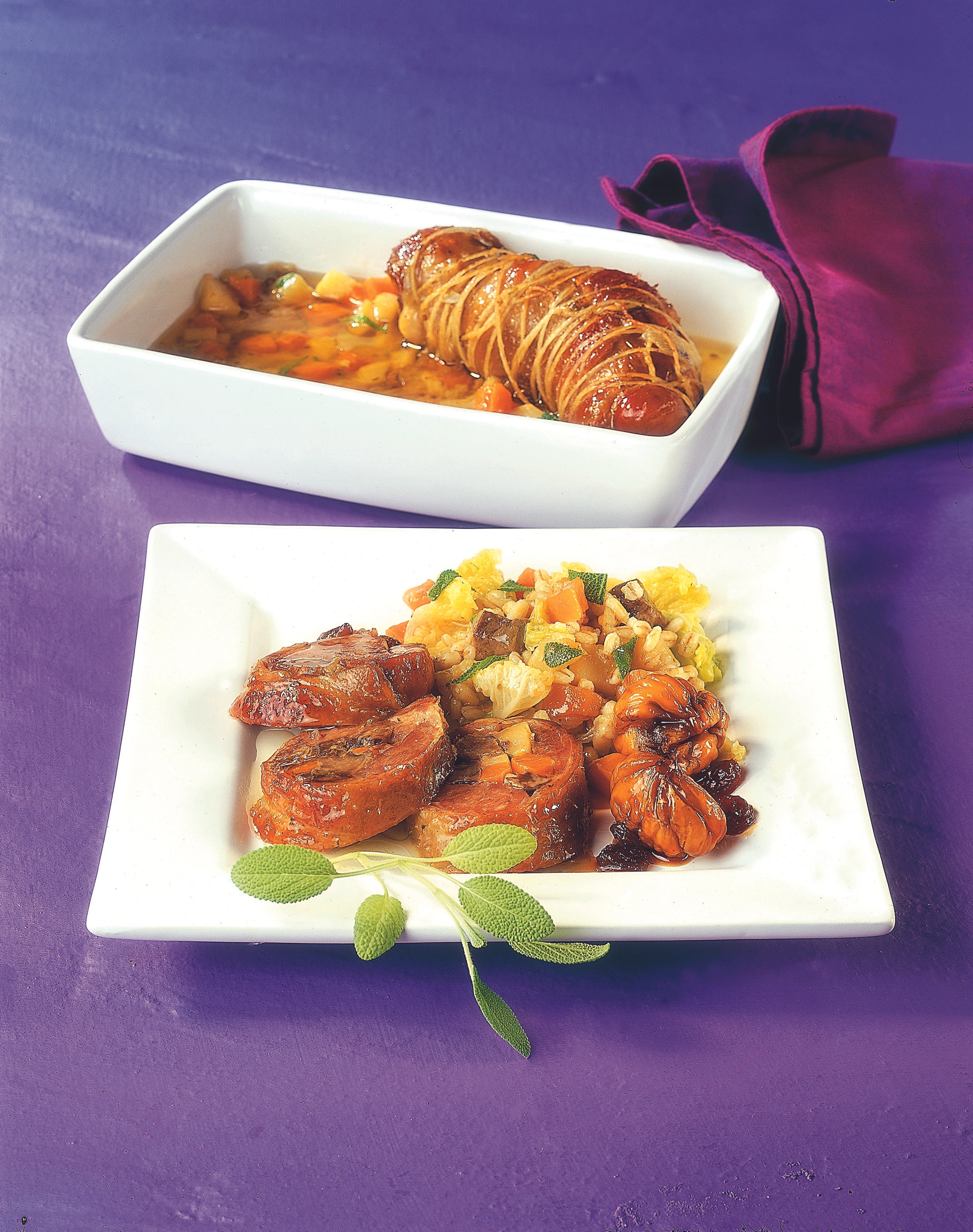 Ganslkeule mit Gemüsefülle