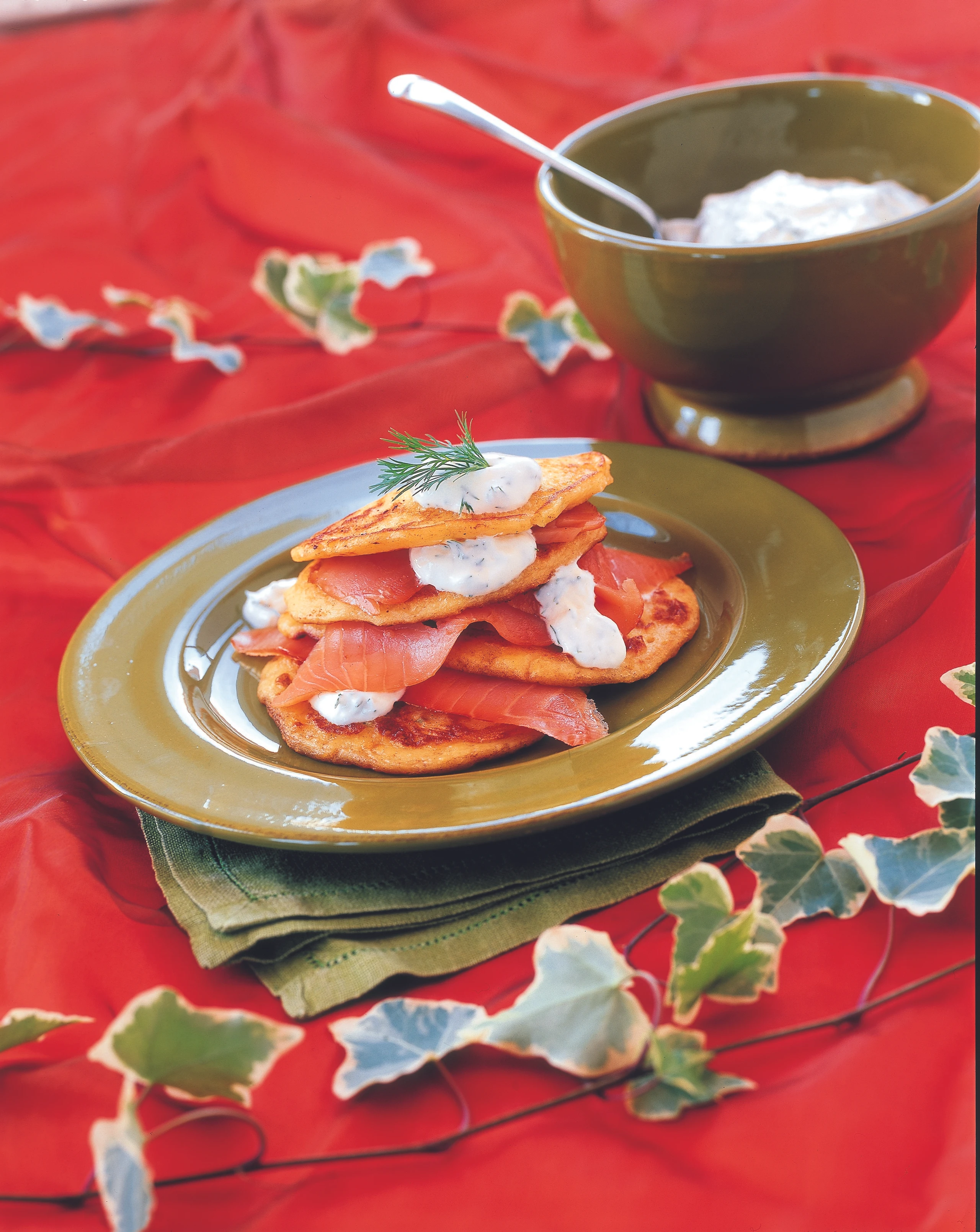 Boxty mit Räucherlachs und Dill-Rahm