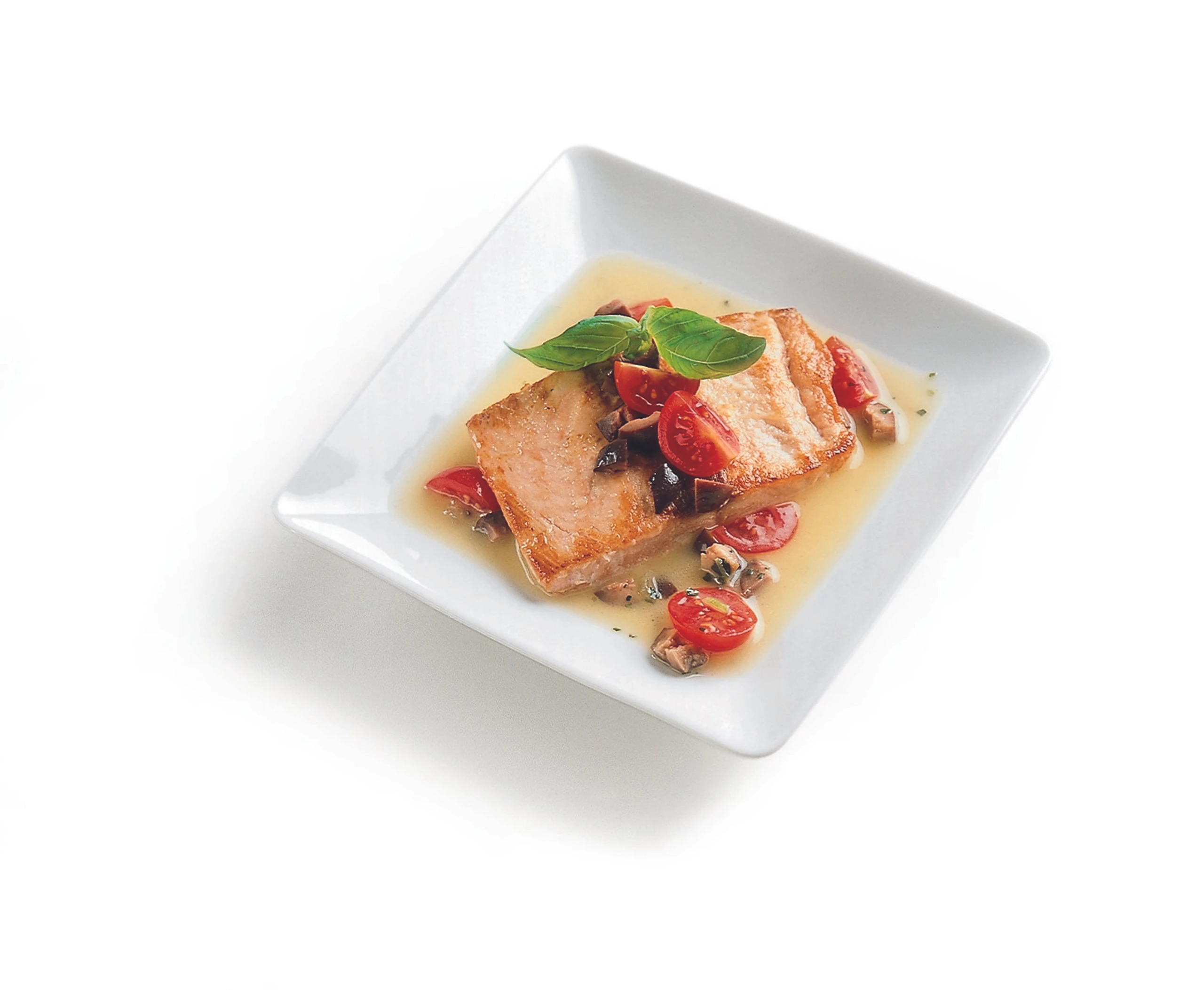 Wildlachsfilet mit Basilikum