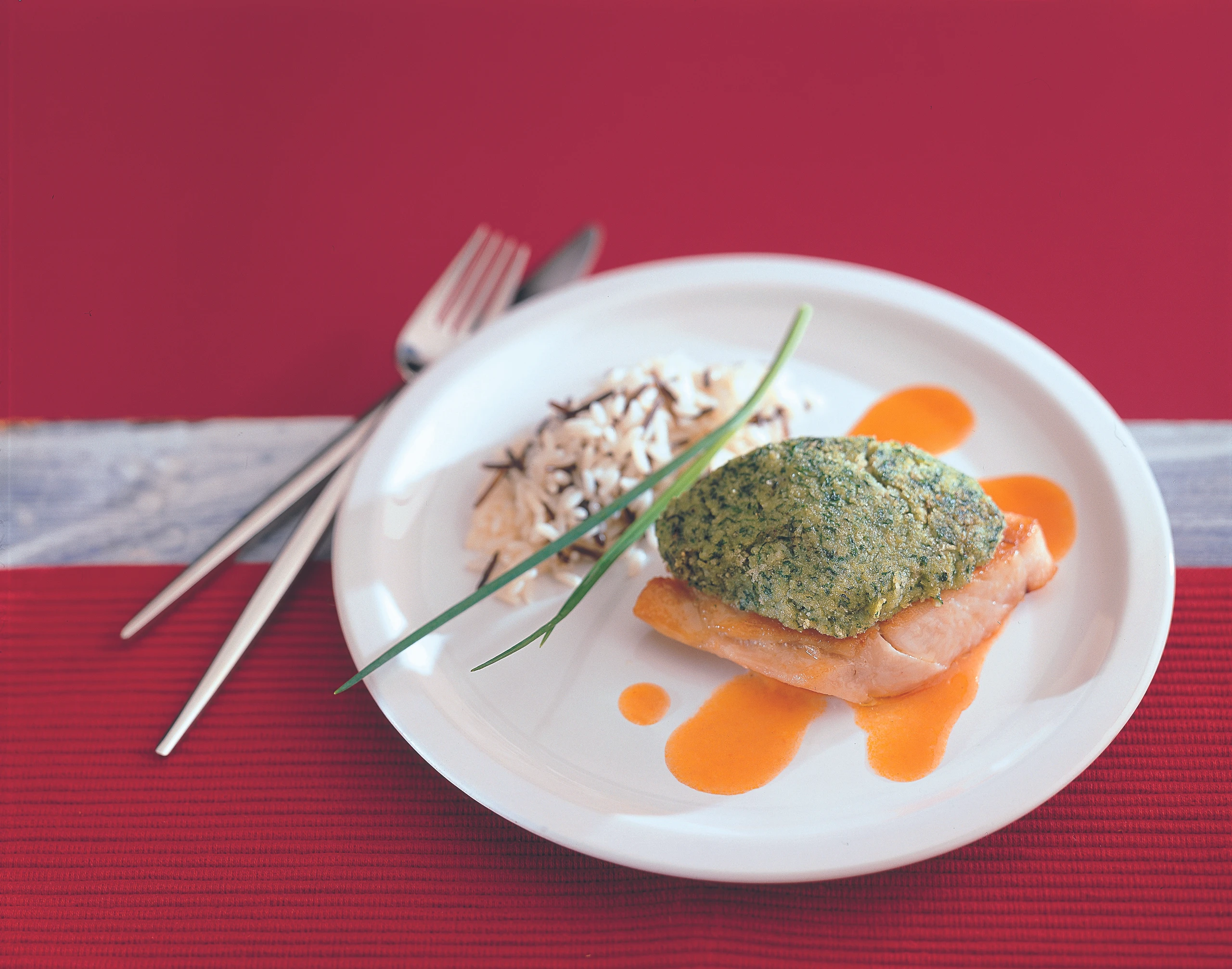 Kabeljaufilet mit Schnittlauchkruste