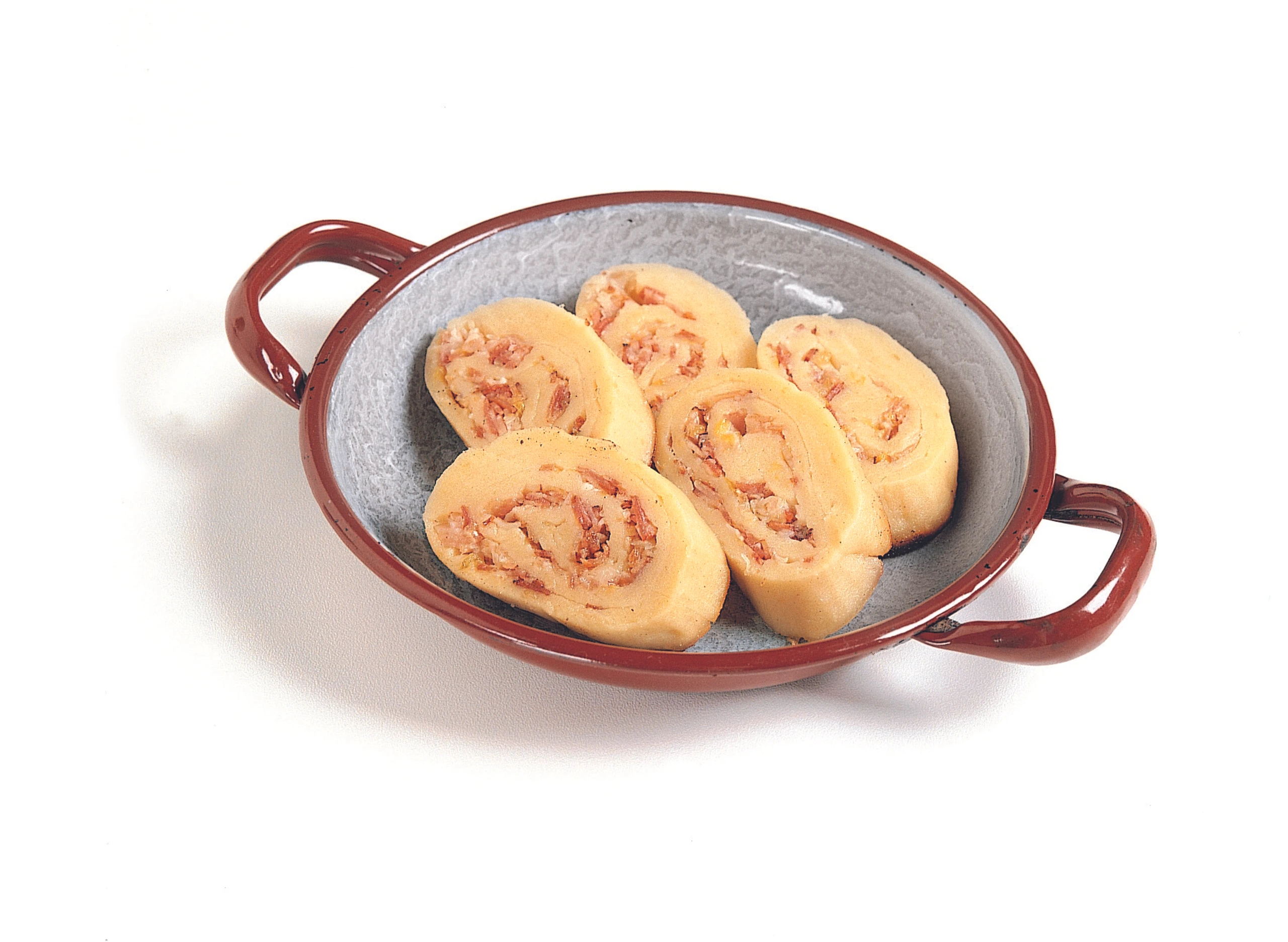 Gefüllte Erdäpfelroulade mit Lauch und Speck