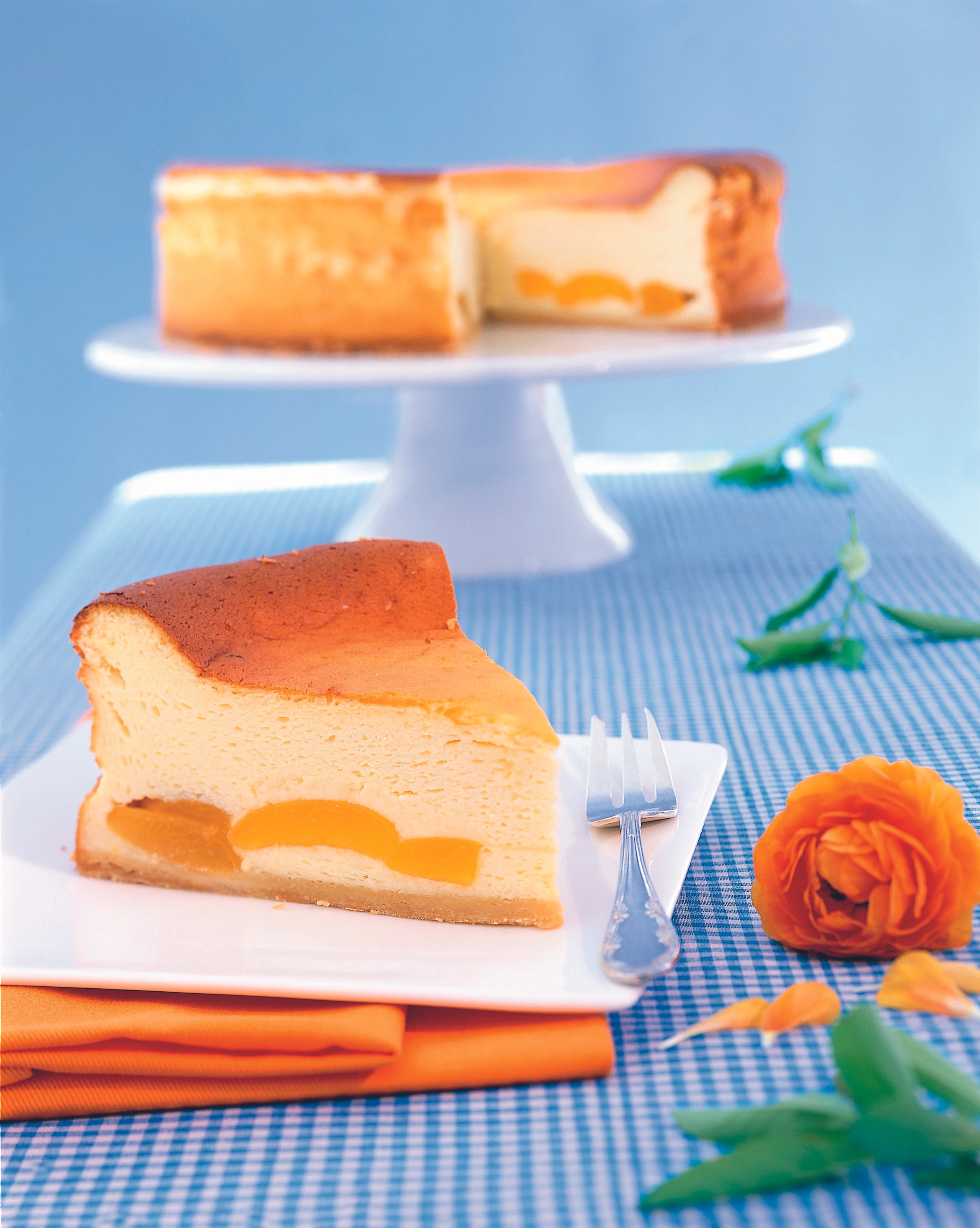 Topfentorte mit Früchten