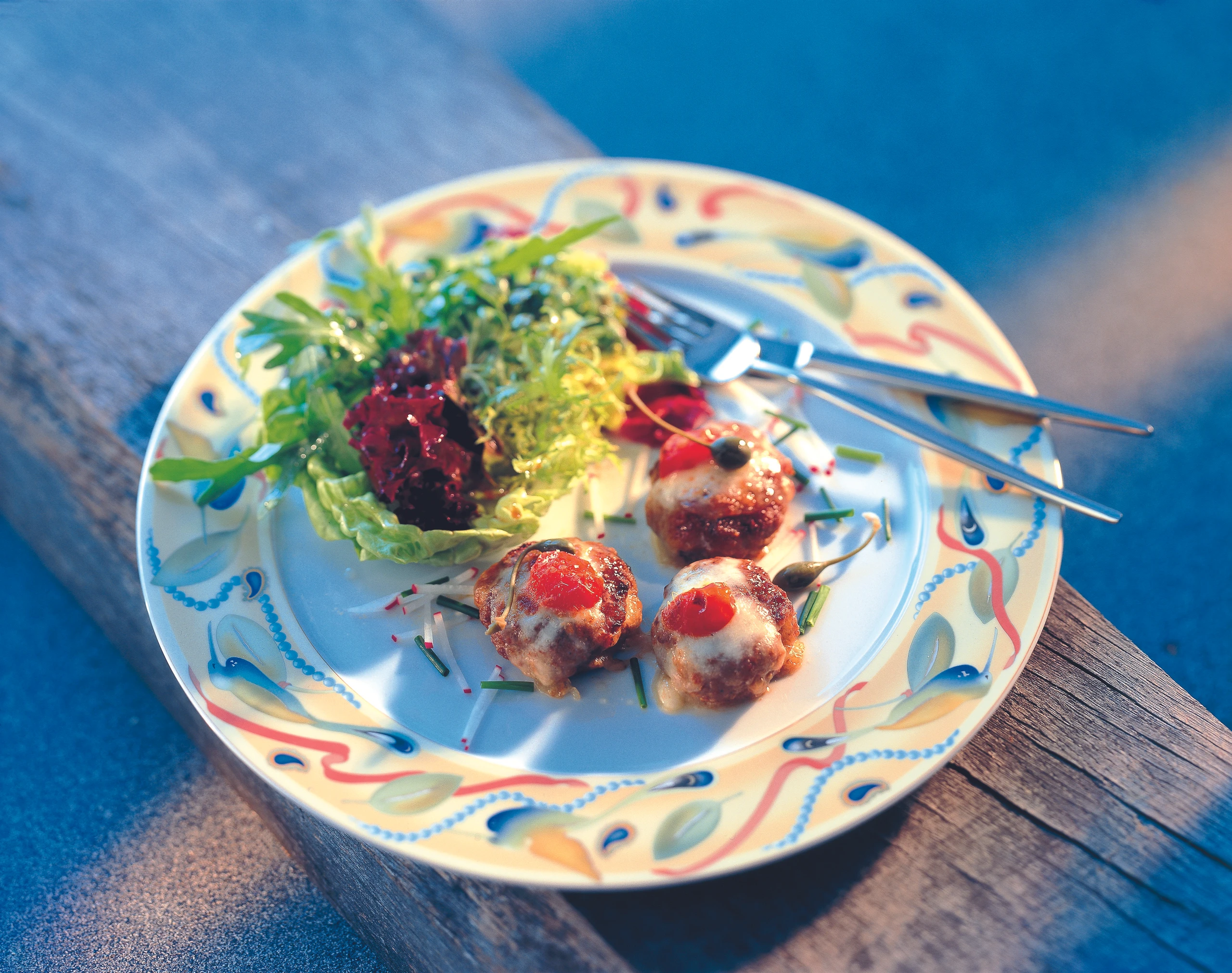 Mozzarella-Butterschnitzerl à la Caprese