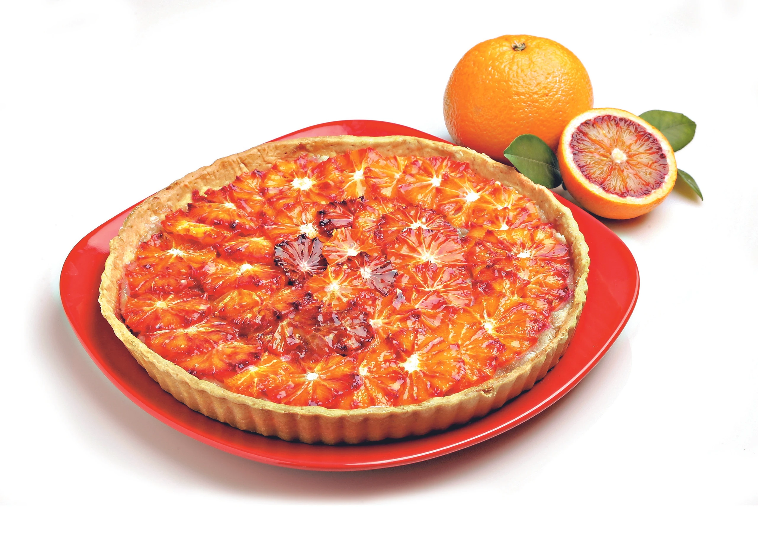 Blutorangen-Marzipan-Tarte