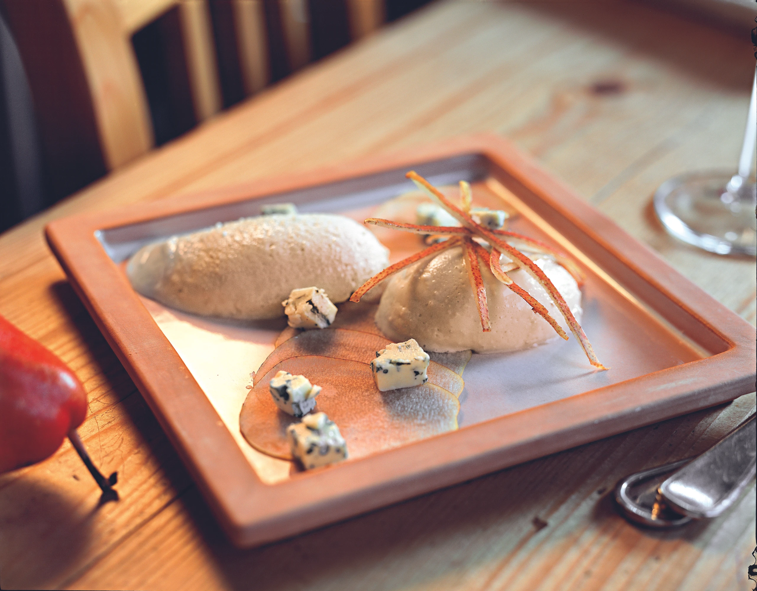 Käse-Eiswein-Mousse