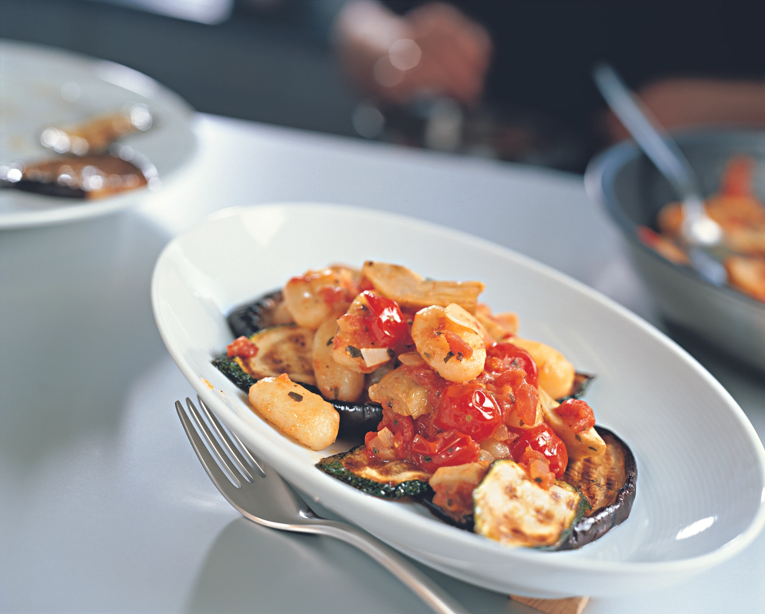 Gnocchi mit Grillgemüse und Tomatencoulis
