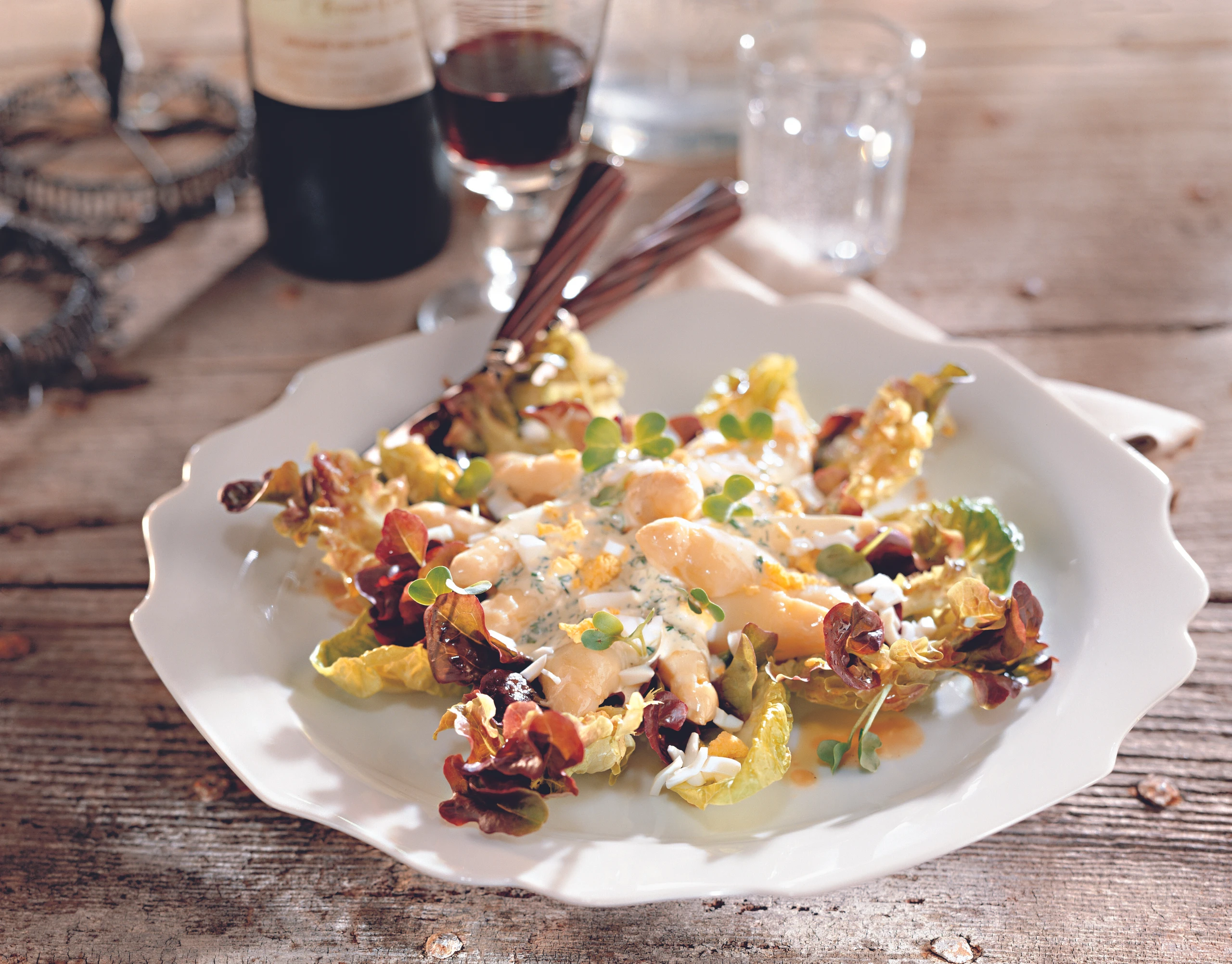 Spargelsalat mit cremigem Dressing