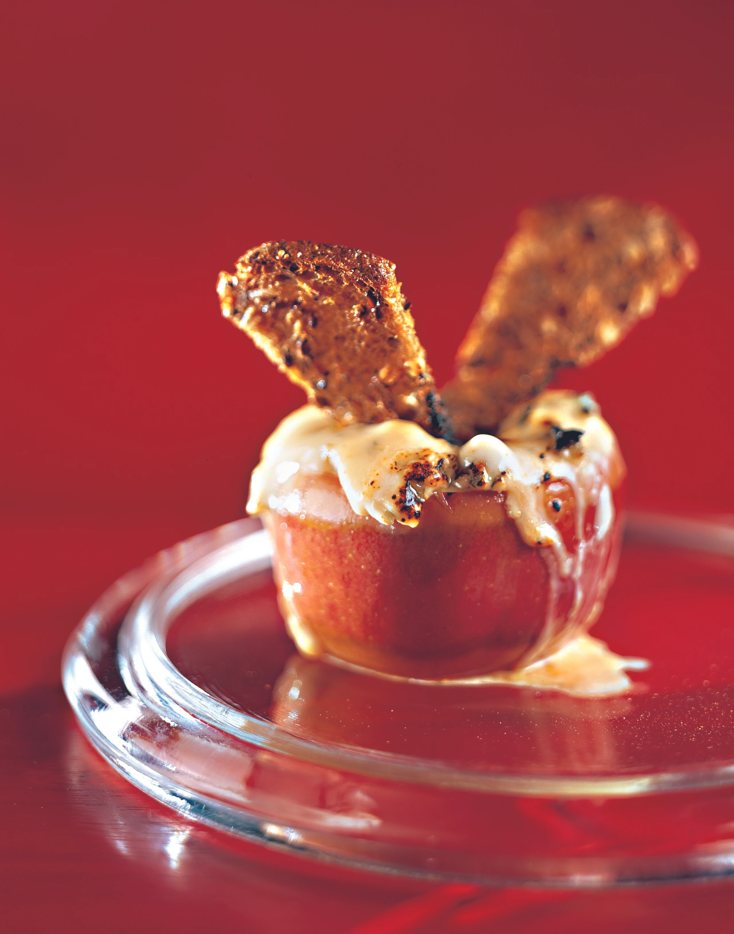 Geschmorte Äpfel mit Edelschimmelkäse