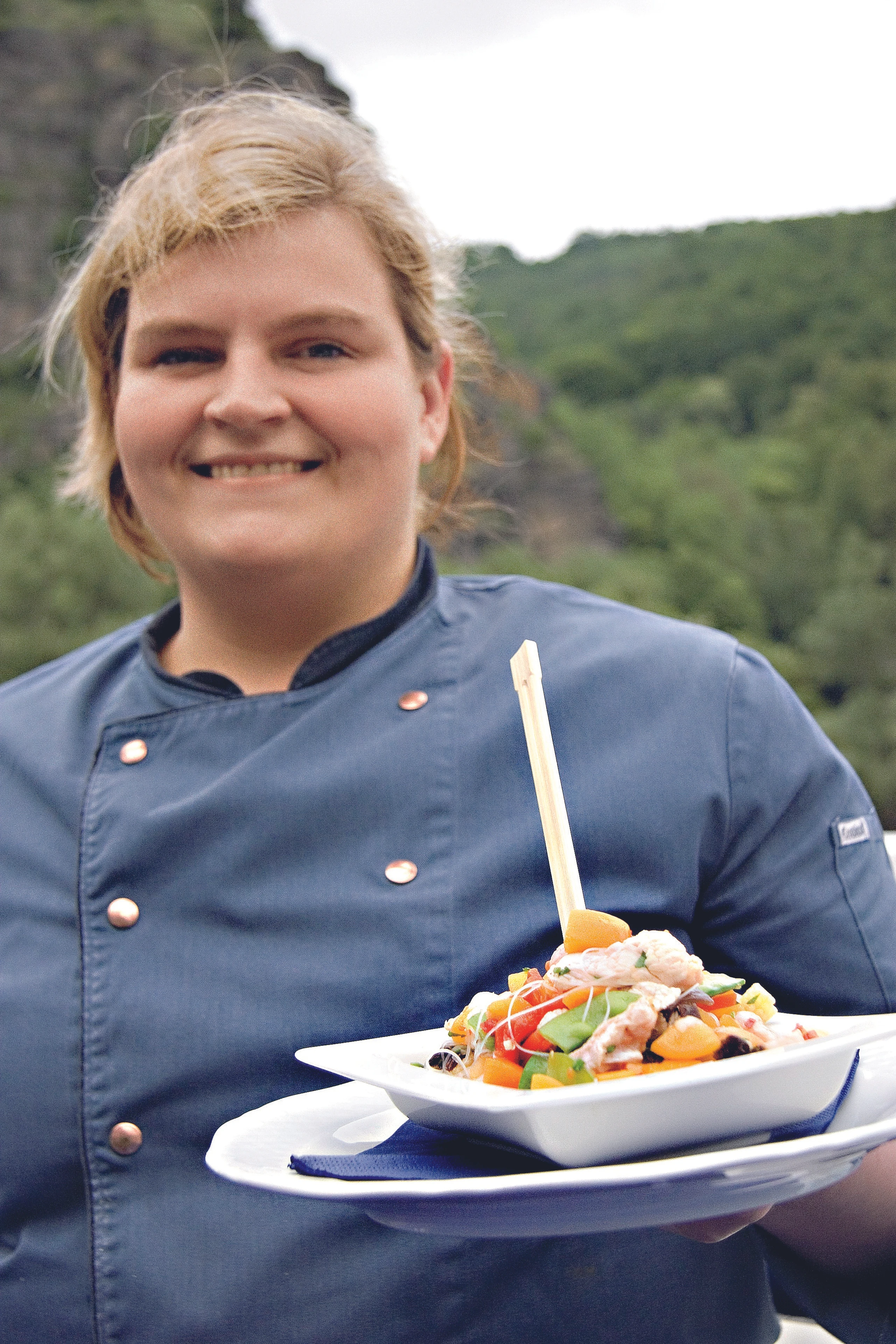 Wachauer Wok mit Glasnudeln, Huhn und Marillen