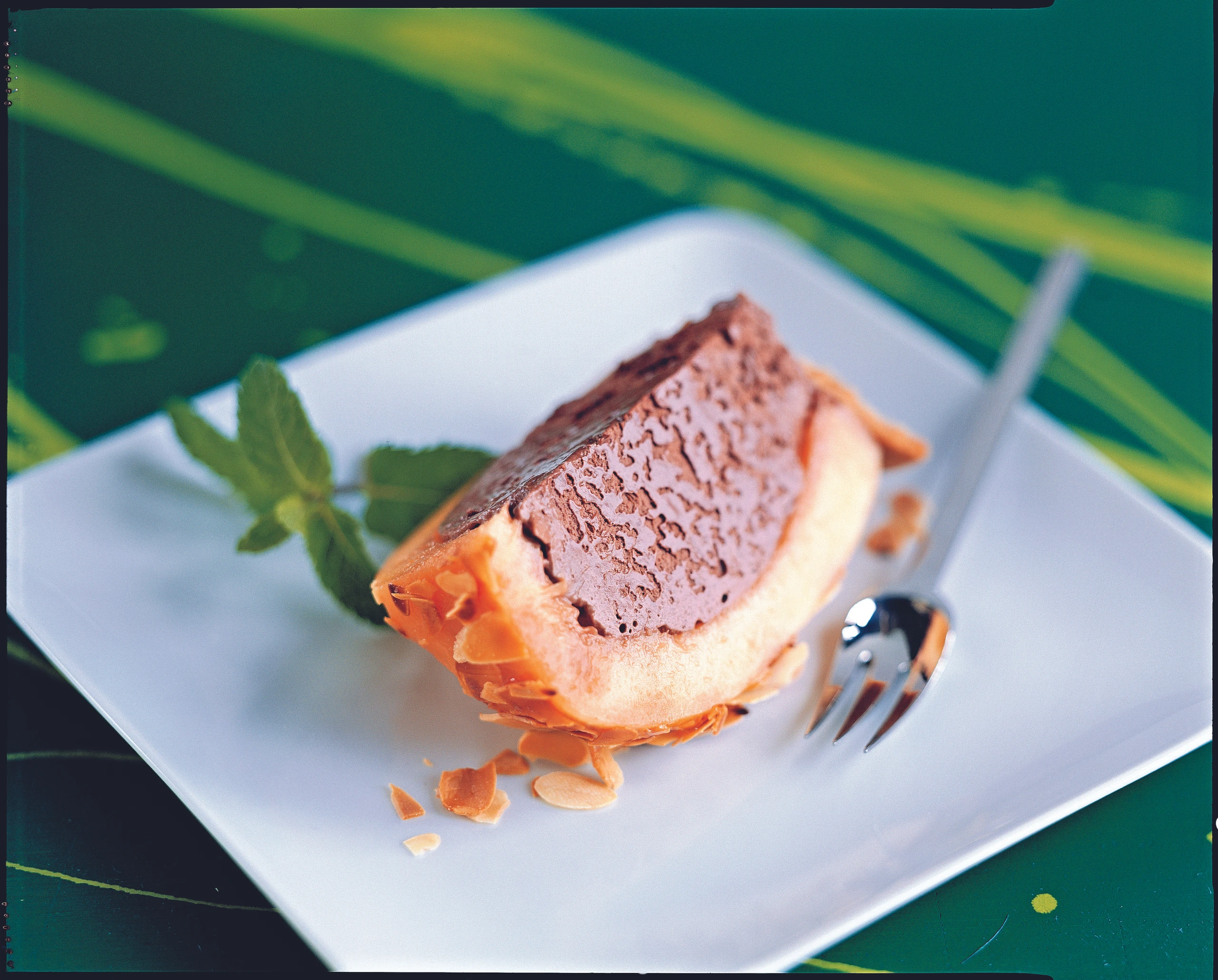 Melone mit Schoko-Ingwer-Mousse