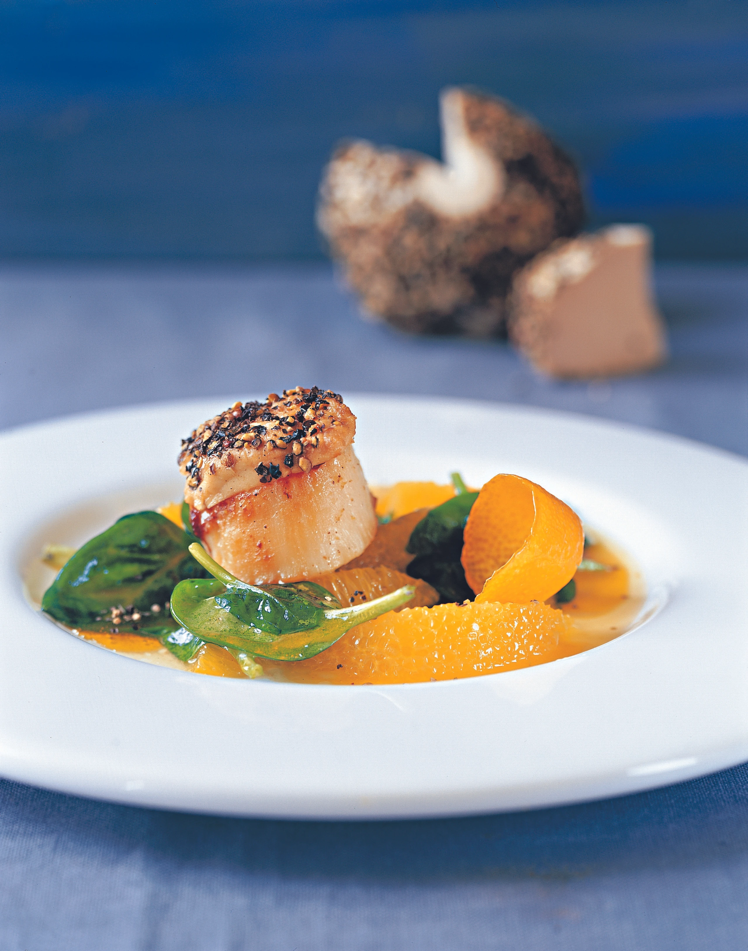 Überbackene Jakobsmuscheln