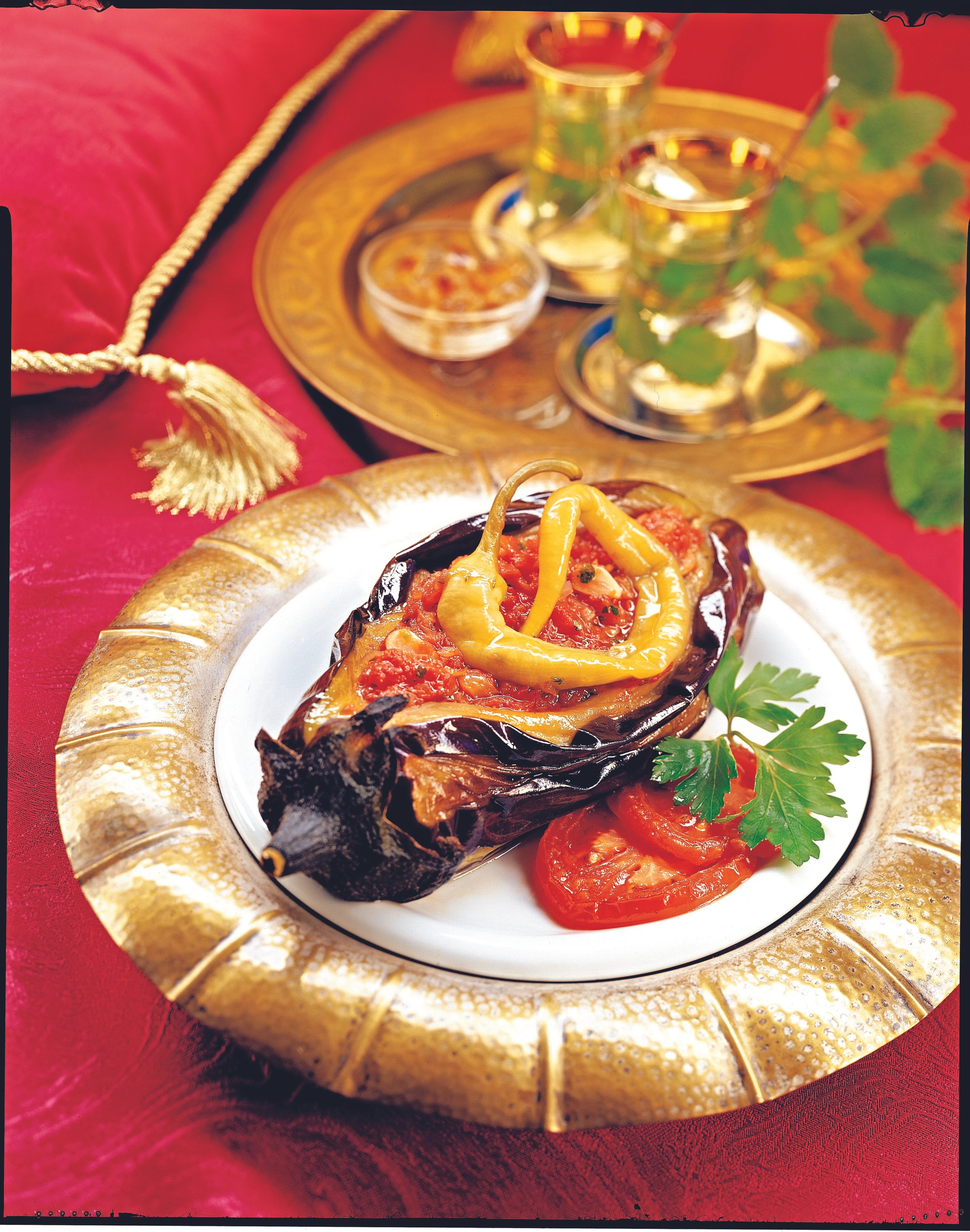 Gefüllte Melanzani mit Pfefferoni