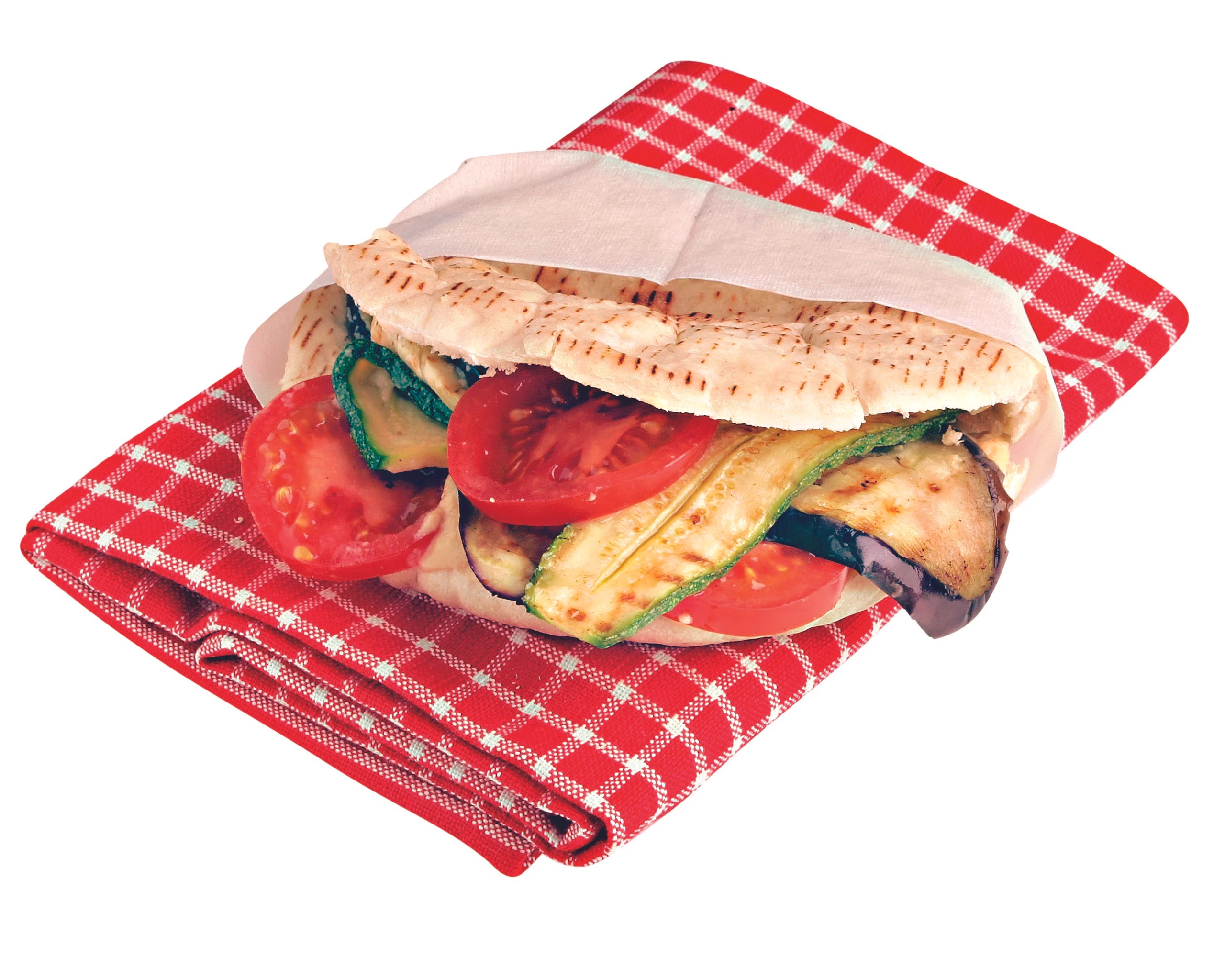 Gebratenes Gemüse im Pitabrot