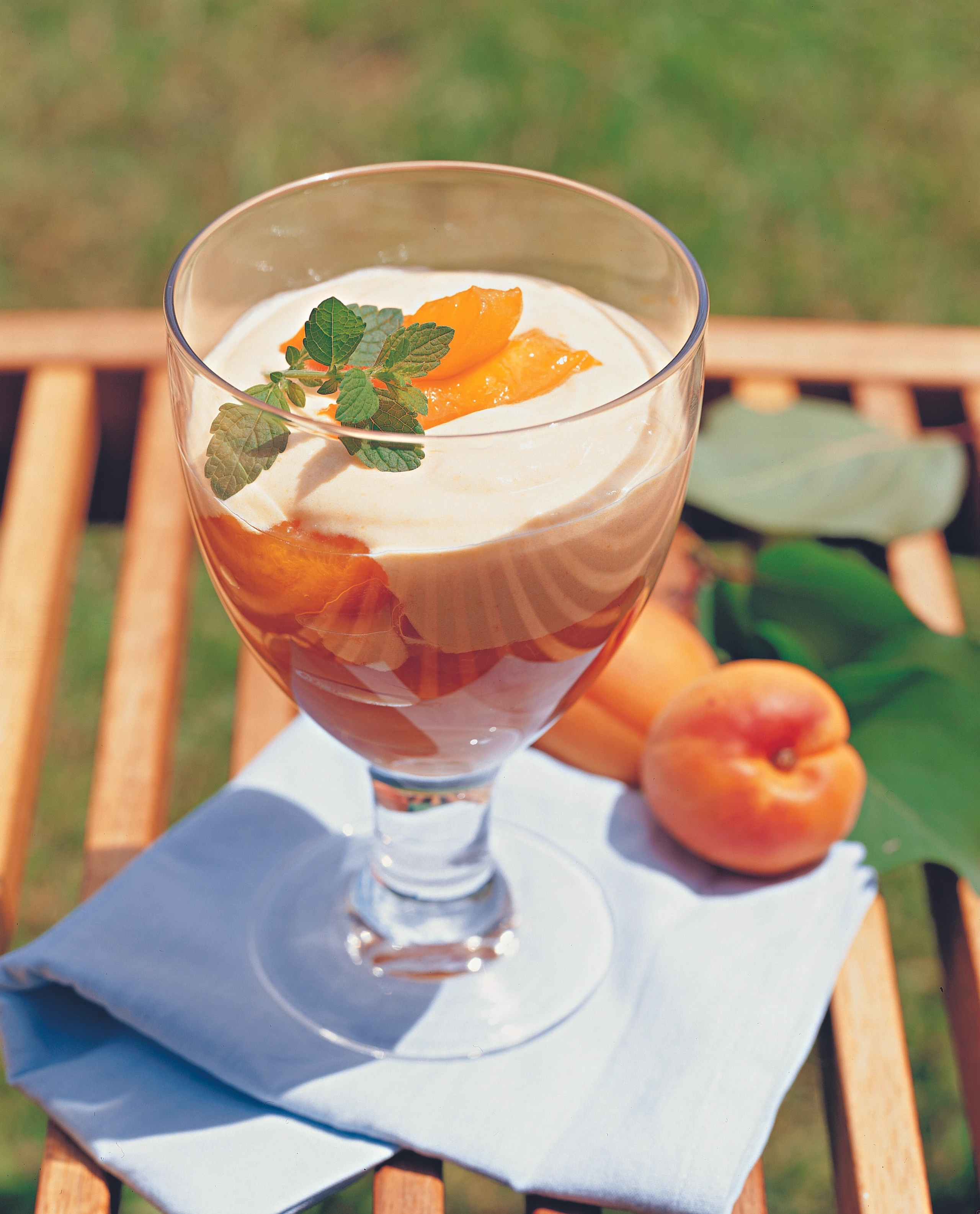 Marillencreme mit Marillenkompott