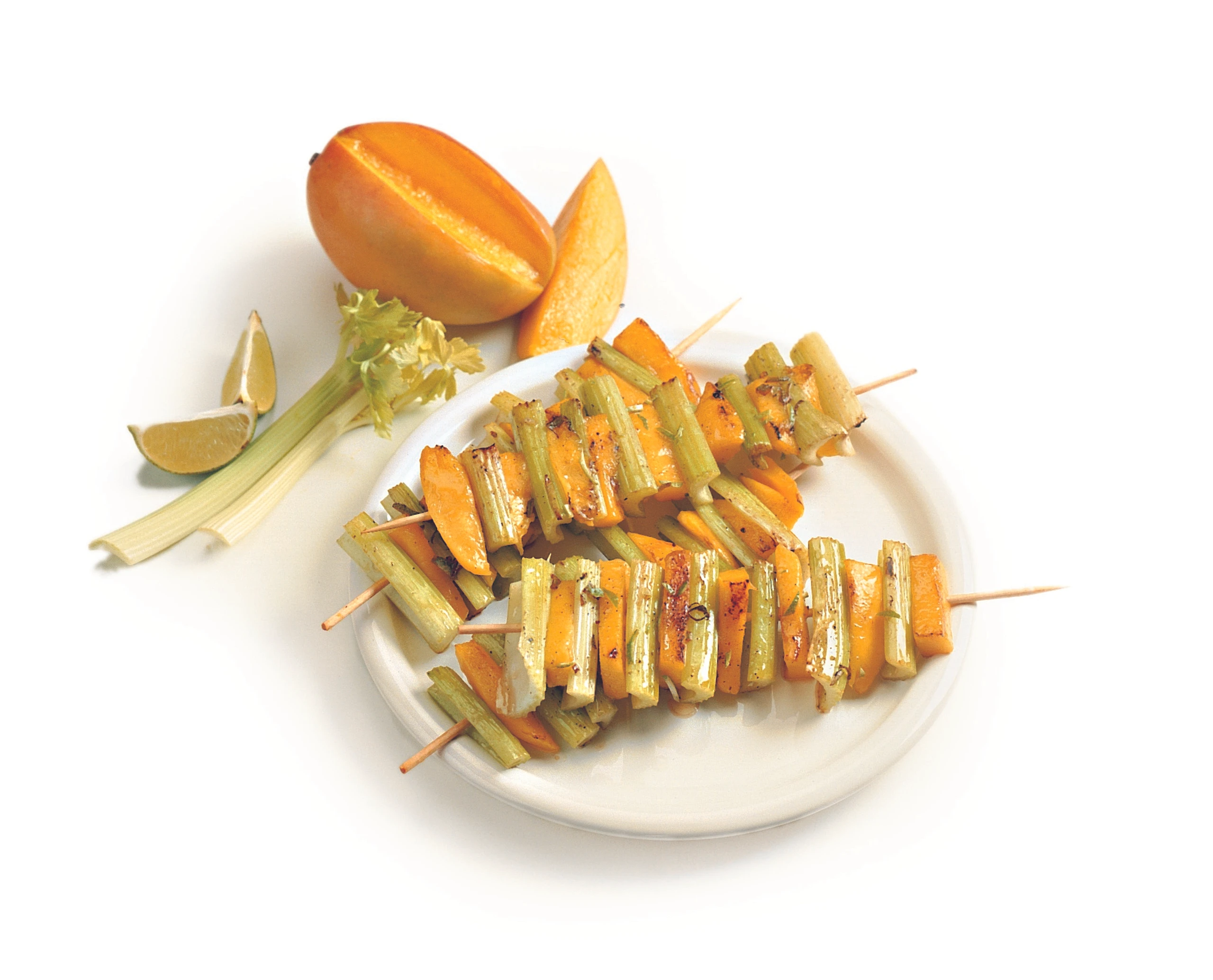 Gegrillte Sellerie-Mango-Spieße