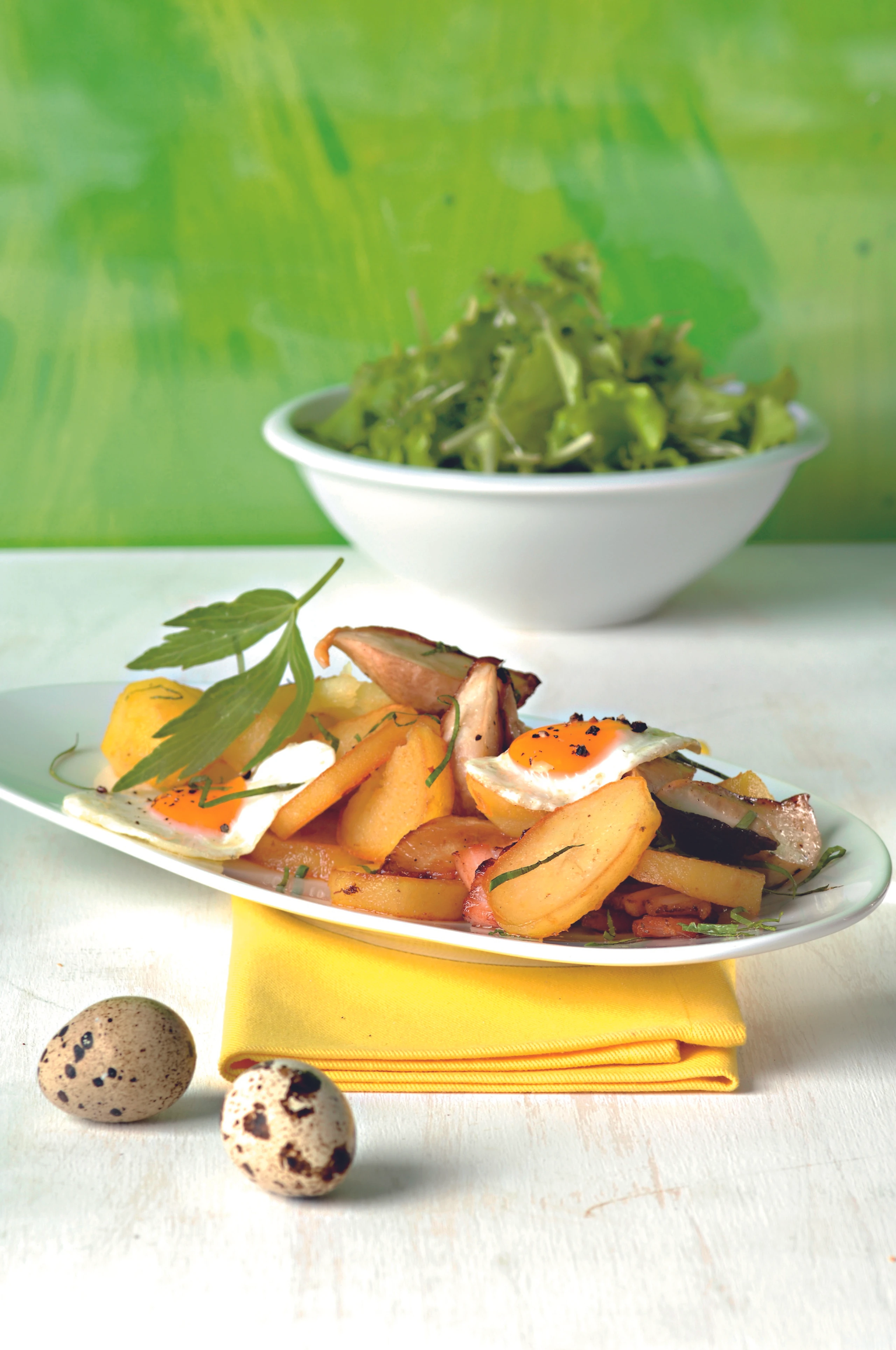 Steinpilzgröstel mit Spiegelei