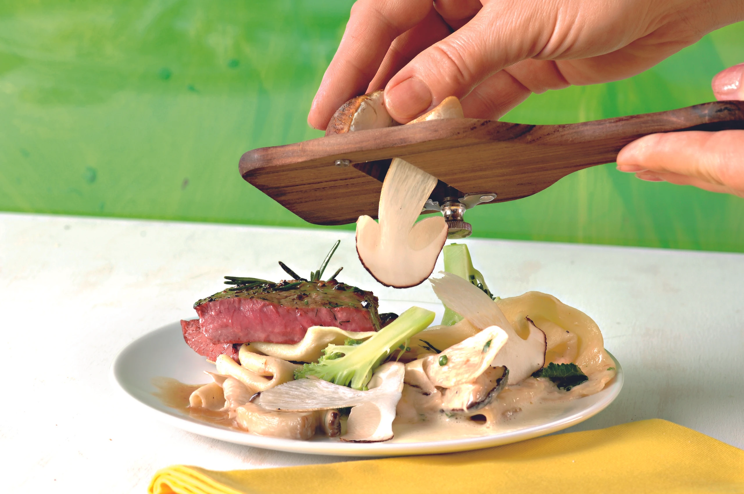 Beiriedschnitten mit Steinpilzen à la Crème