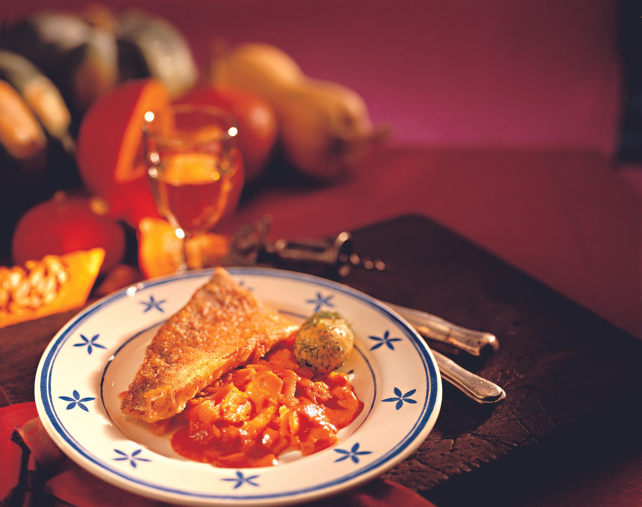 Zander auf Kürbiskraut