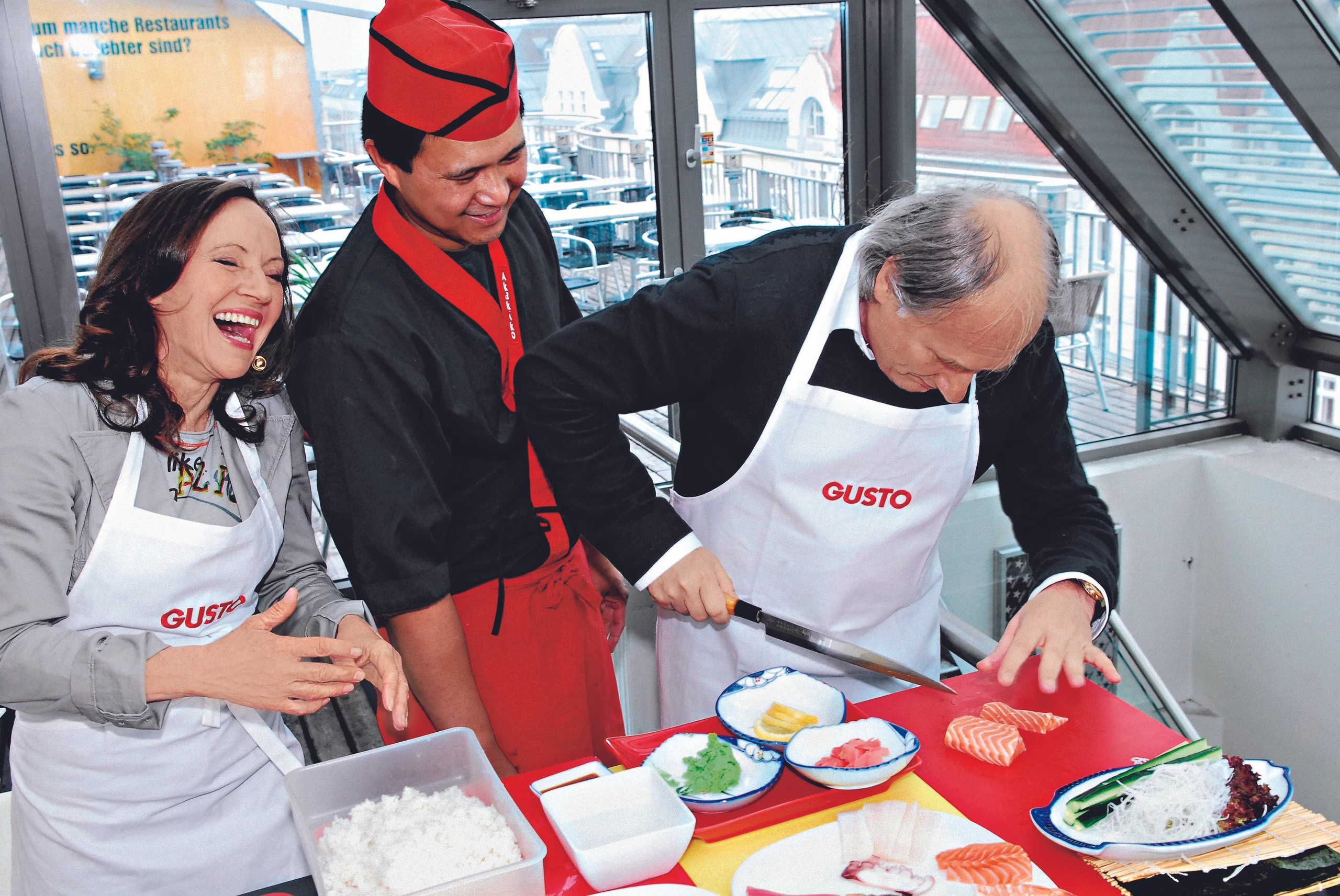 Sushi mit Lachs und Thunfisch