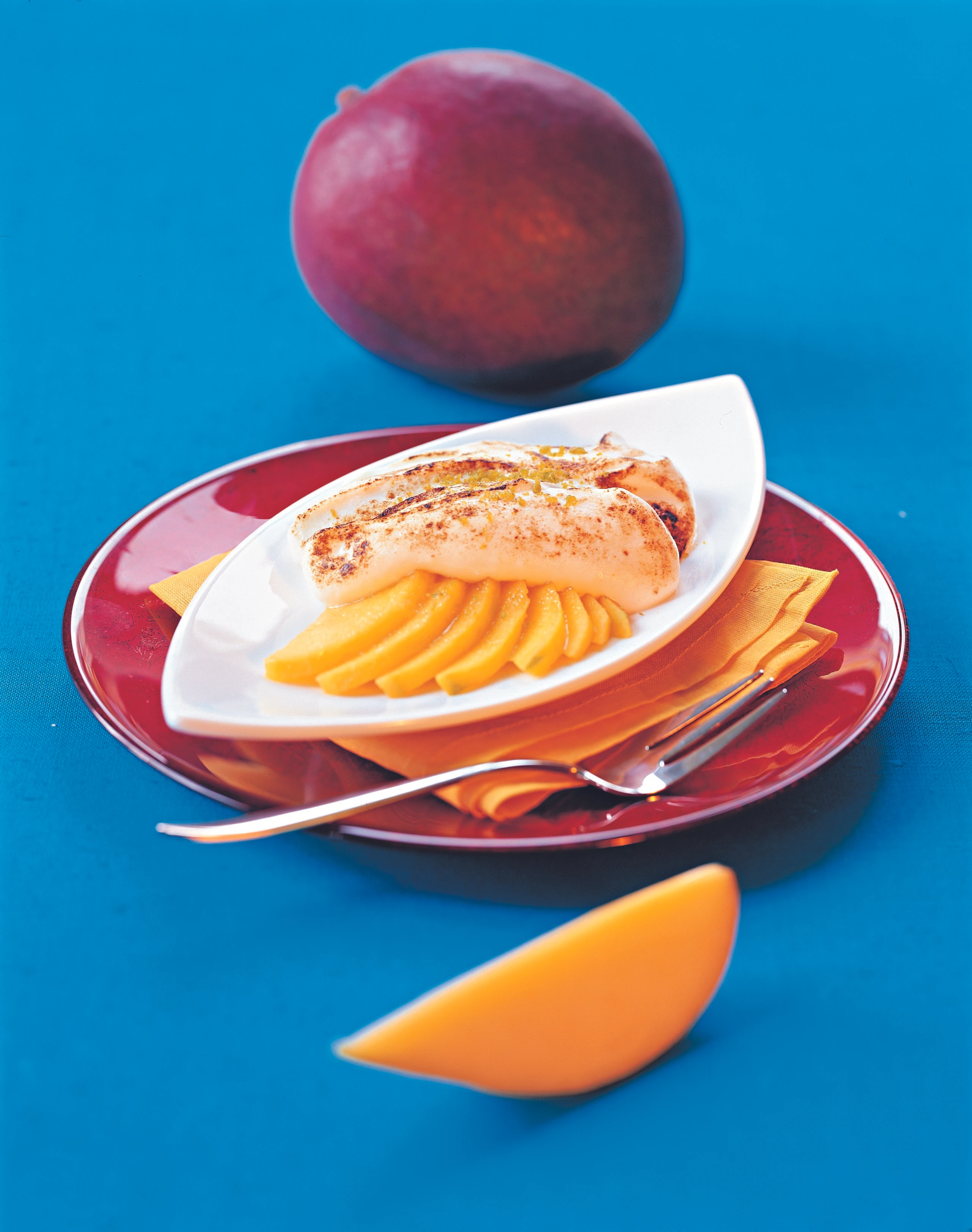 Mango mit Topfencreme gratiniert