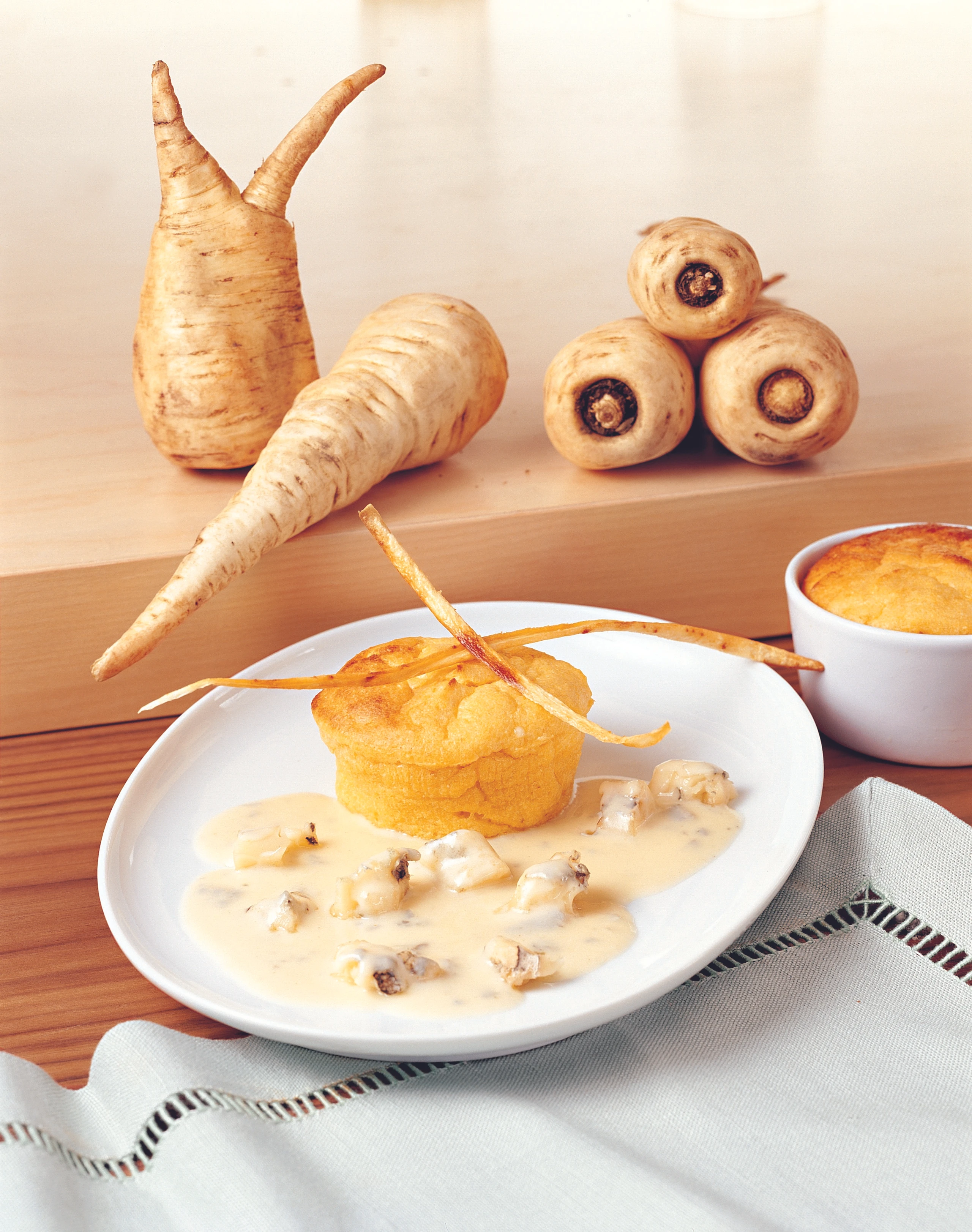 Pastinakenauflauf mit Gorgonzolasauce