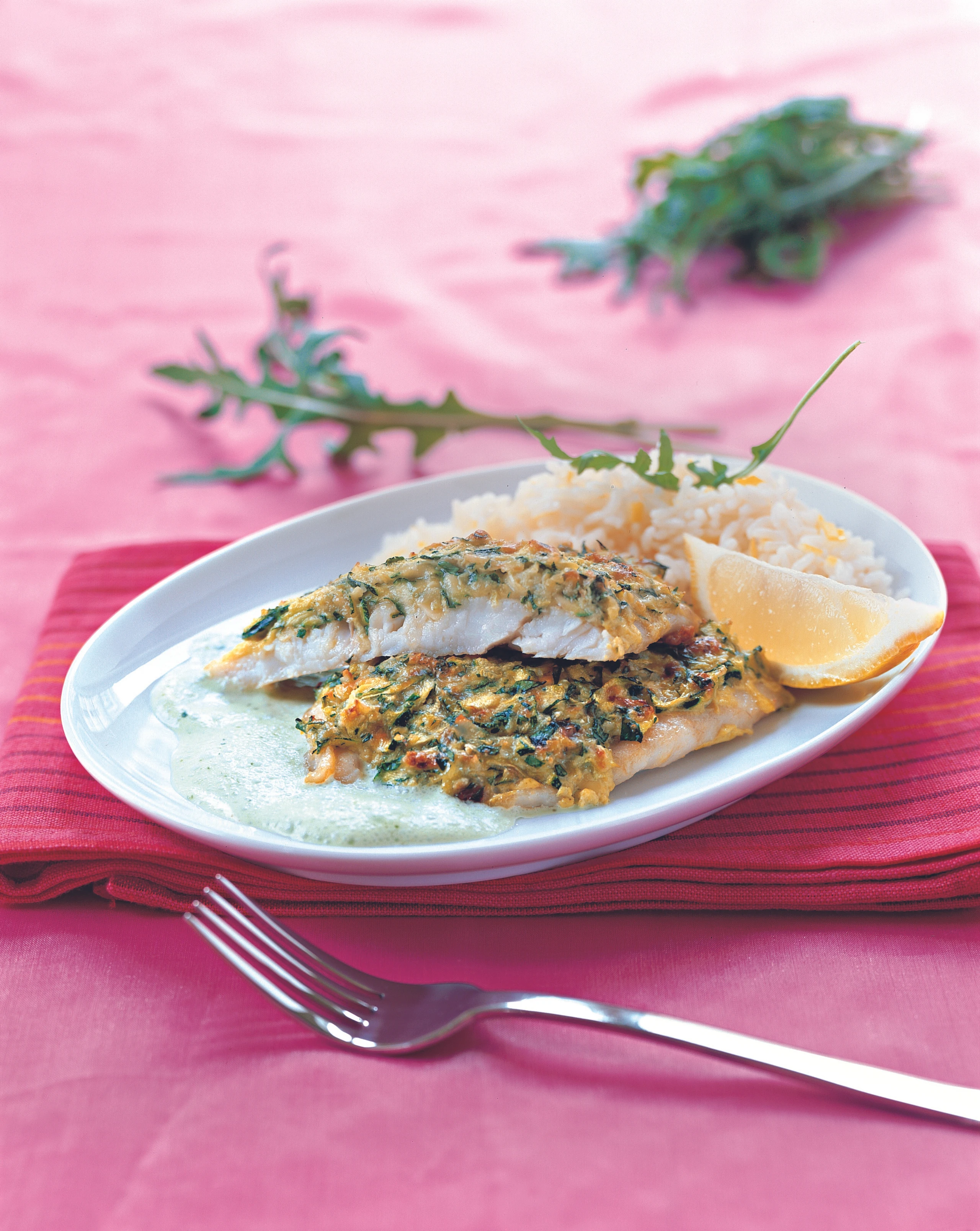 Barschfilet mit Mandel-Zucchinikruste