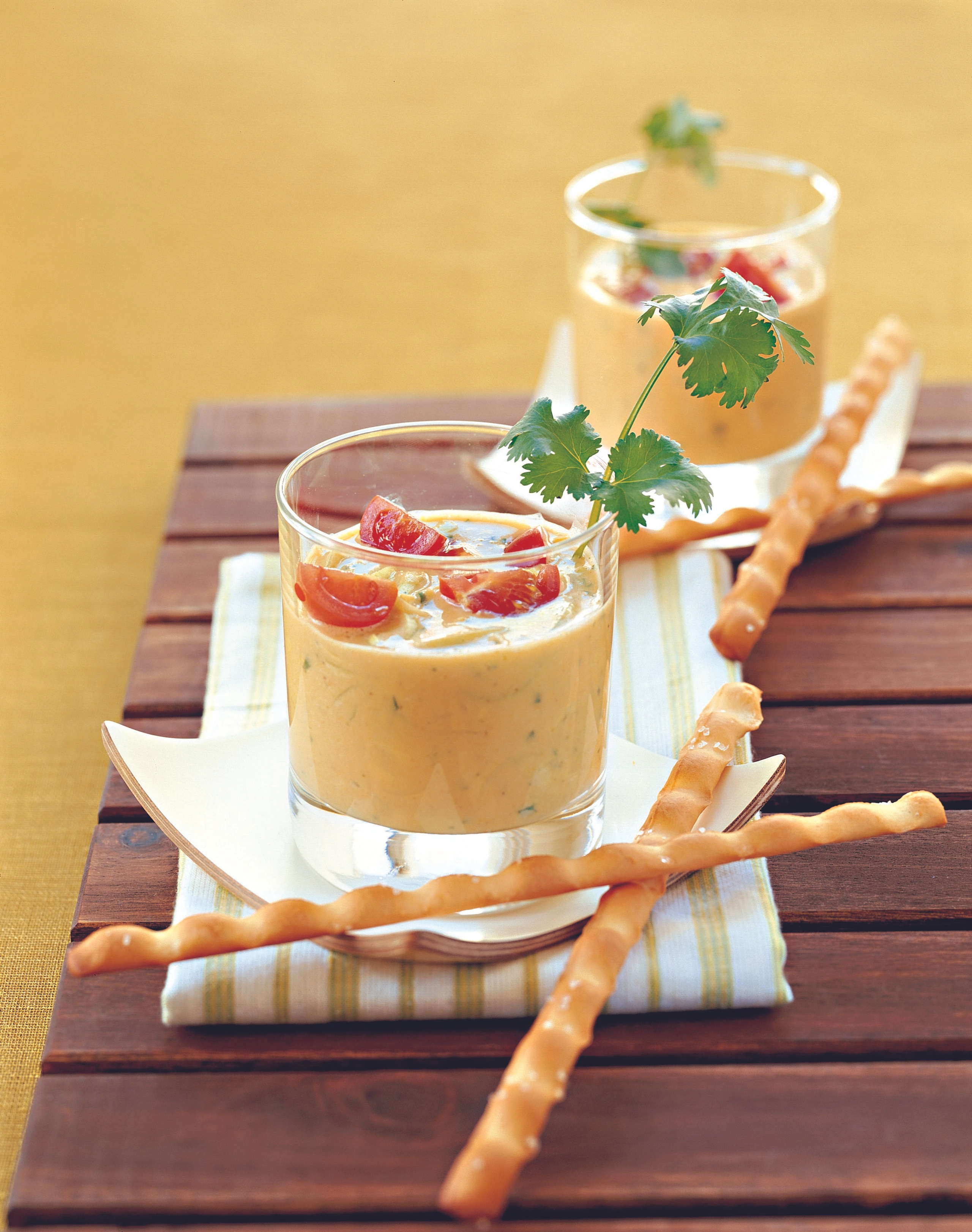 Kalte Linsensuppe mit Lauch