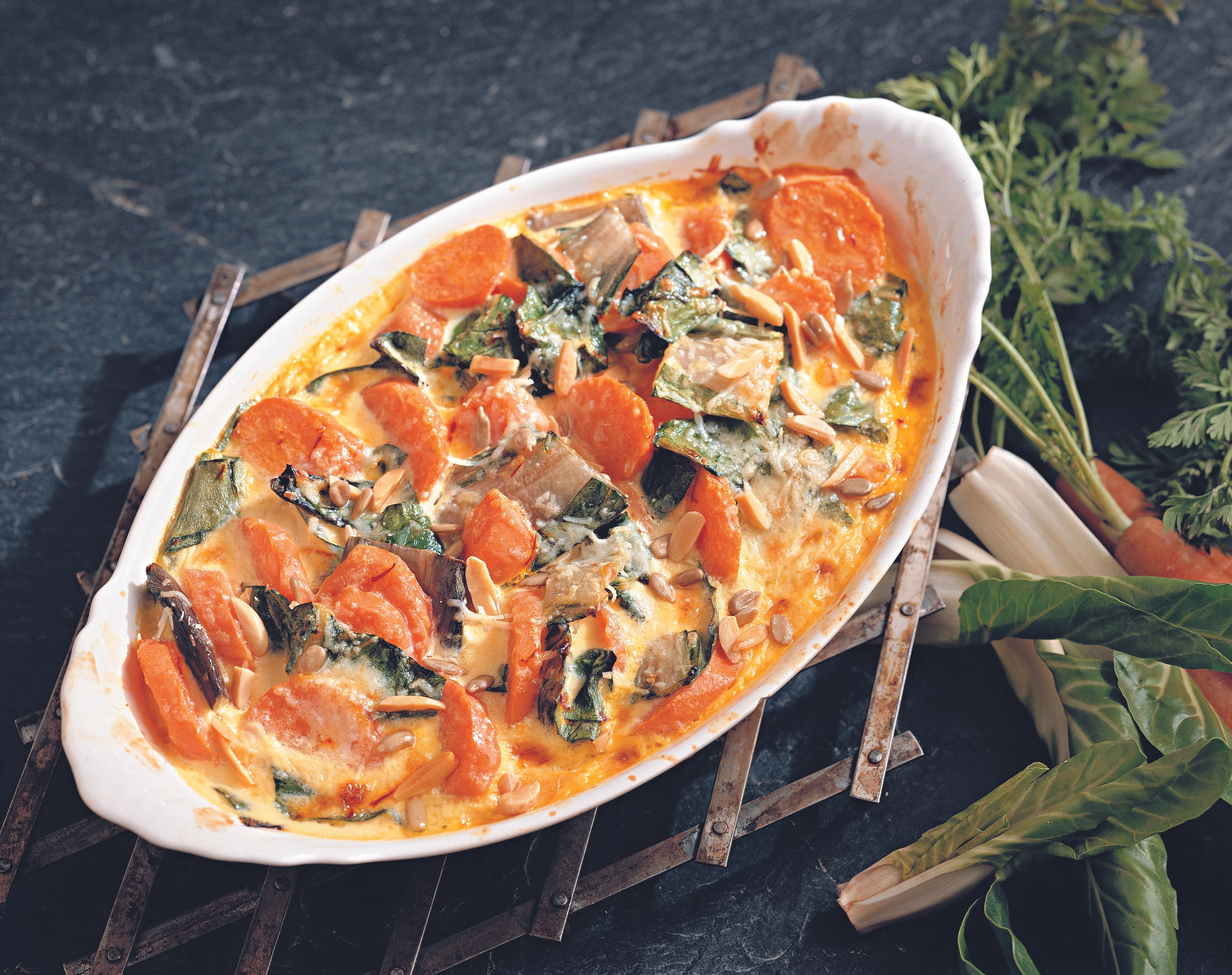Karotten-Mangoldgratin
