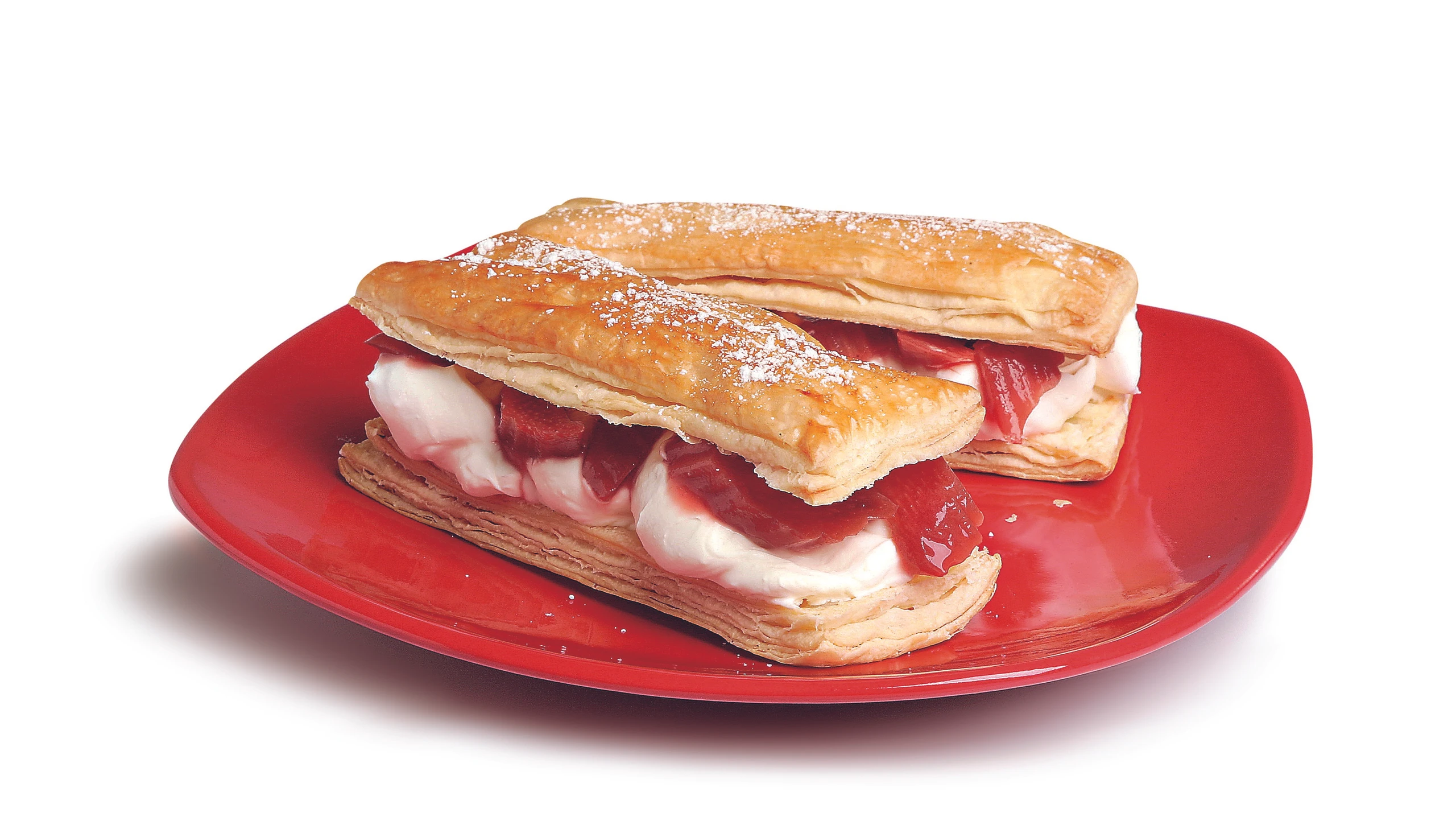 Rhabarber-Cremeschnitte