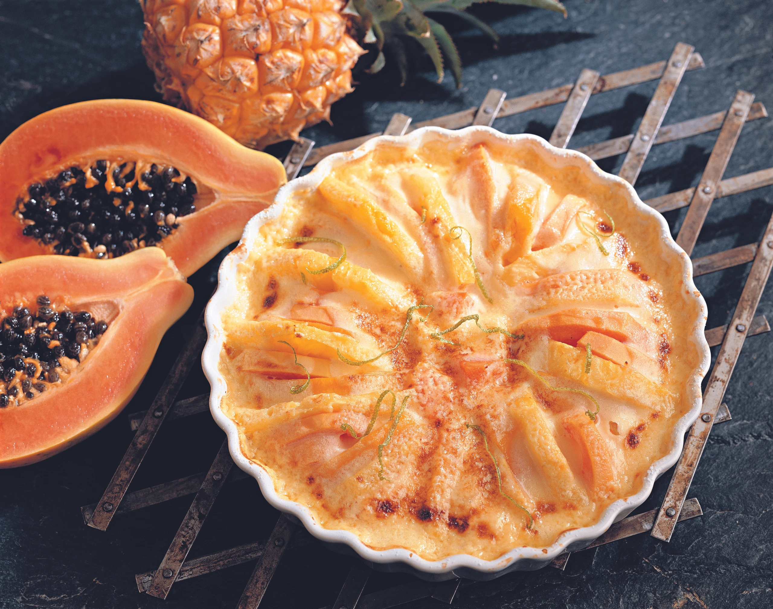 Überbackene exotische Früchte