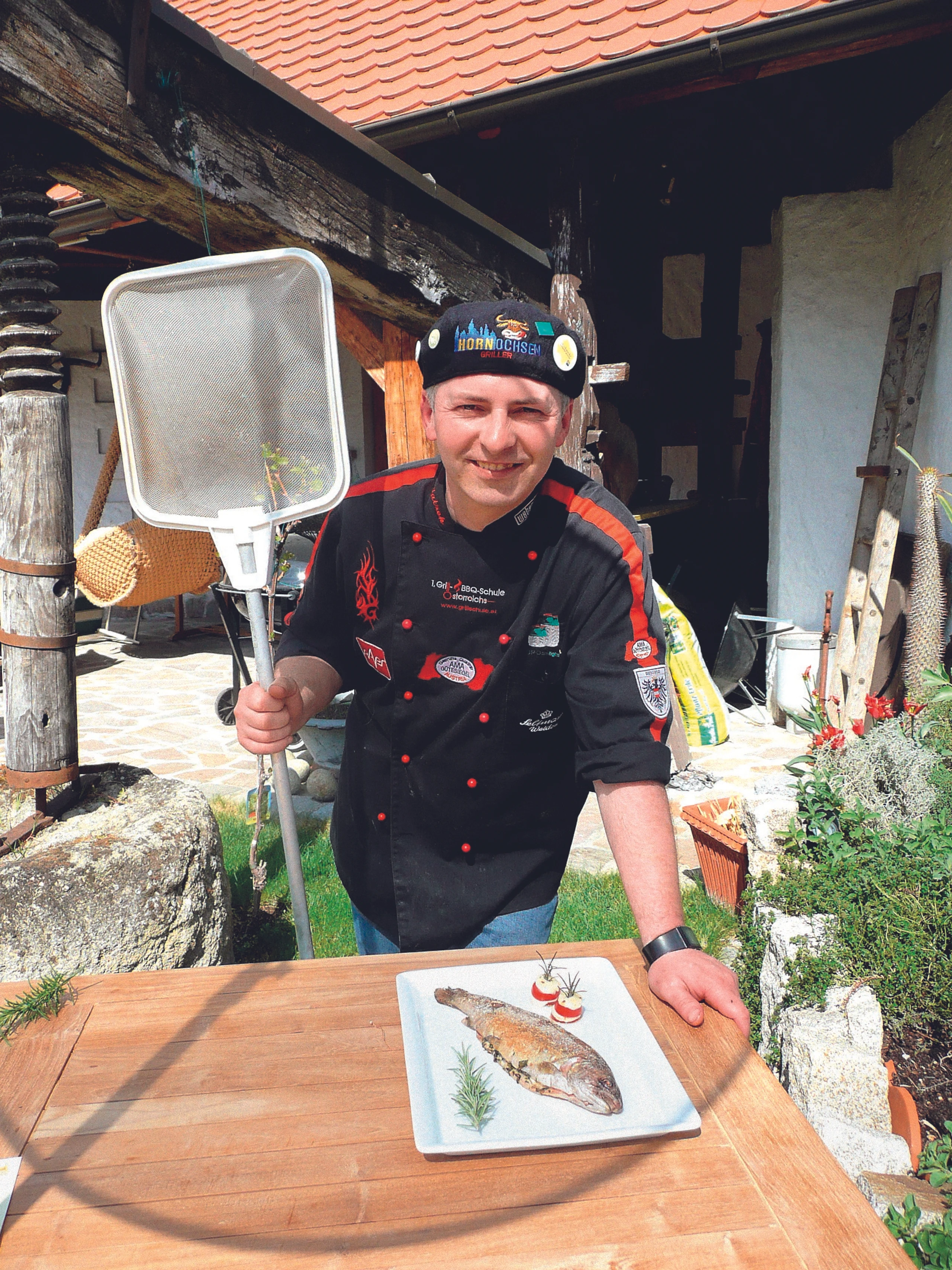 Waldviertler Forelle mit Paradeis-Türmchen