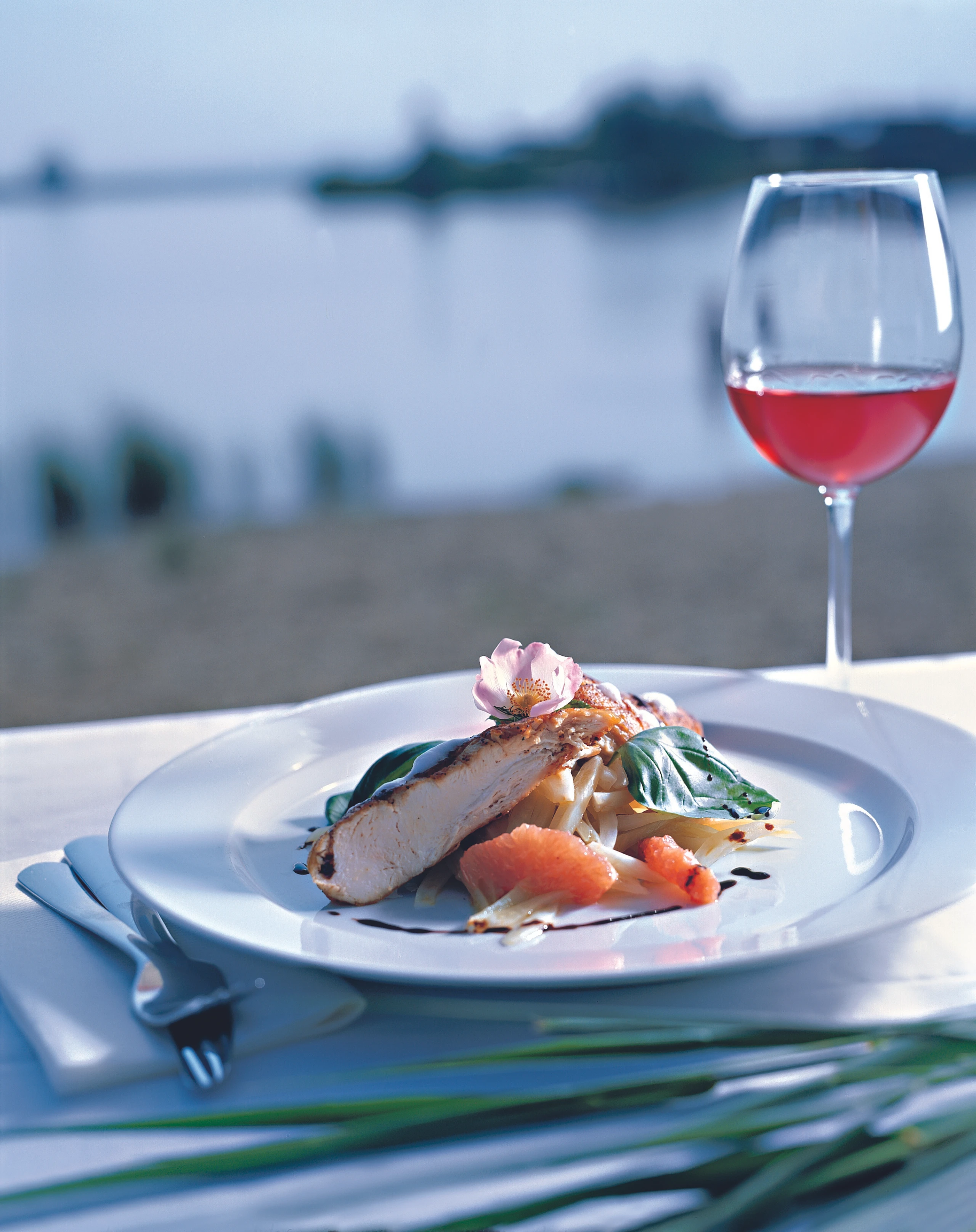 Huhn auf Fenchelsalat mit Grapefruit