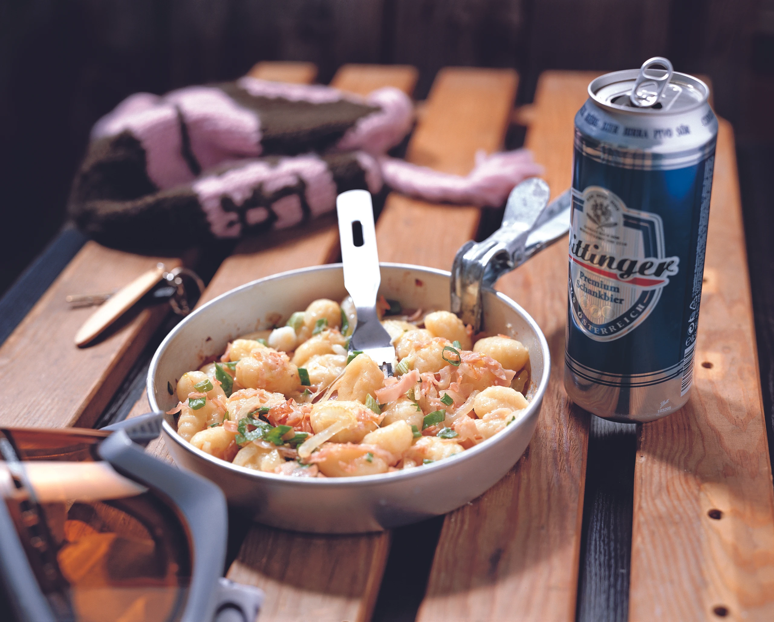 Schnelle Schinken-Käse-Gnocchipfanne