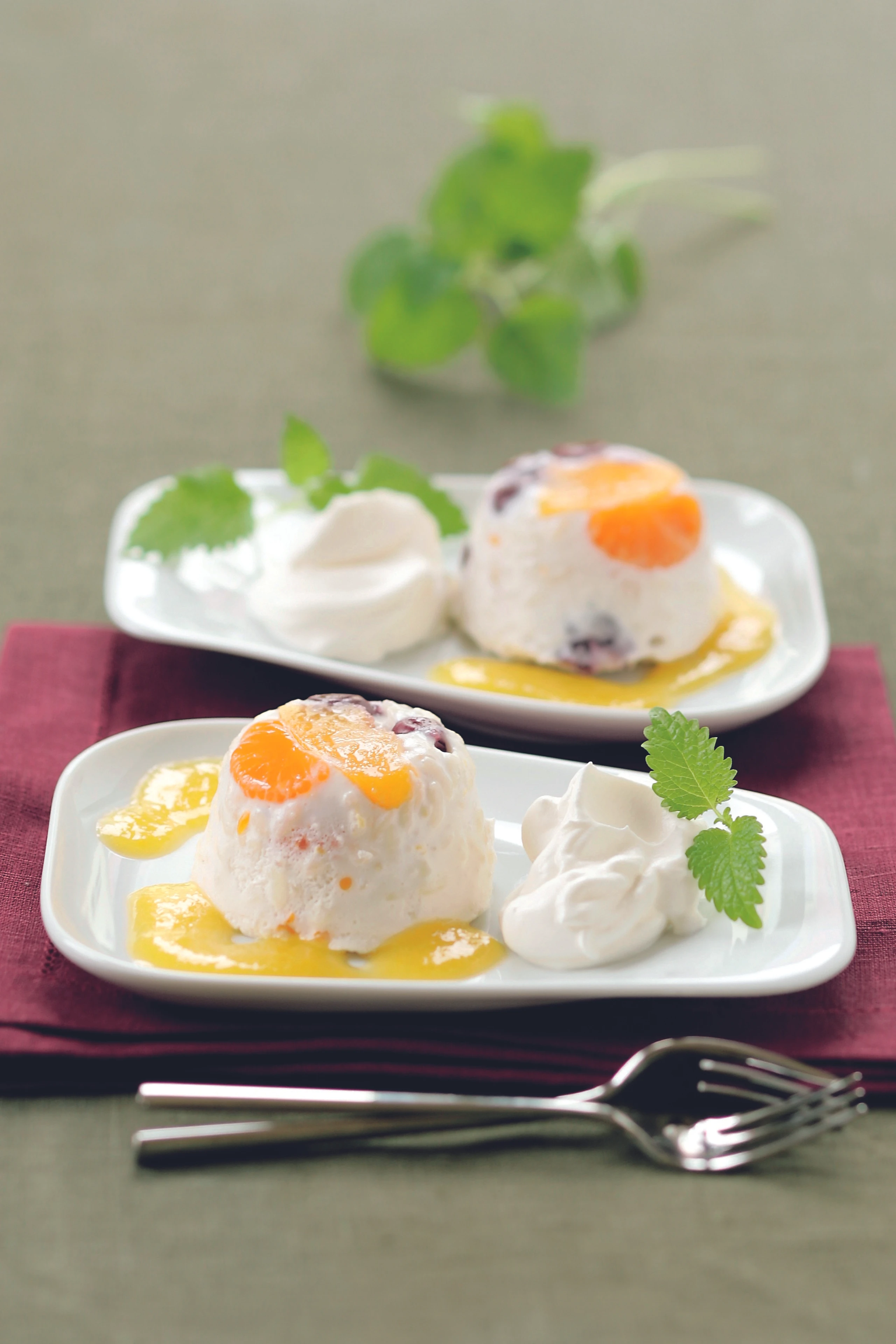 Milchreistörtchen mit Früchten