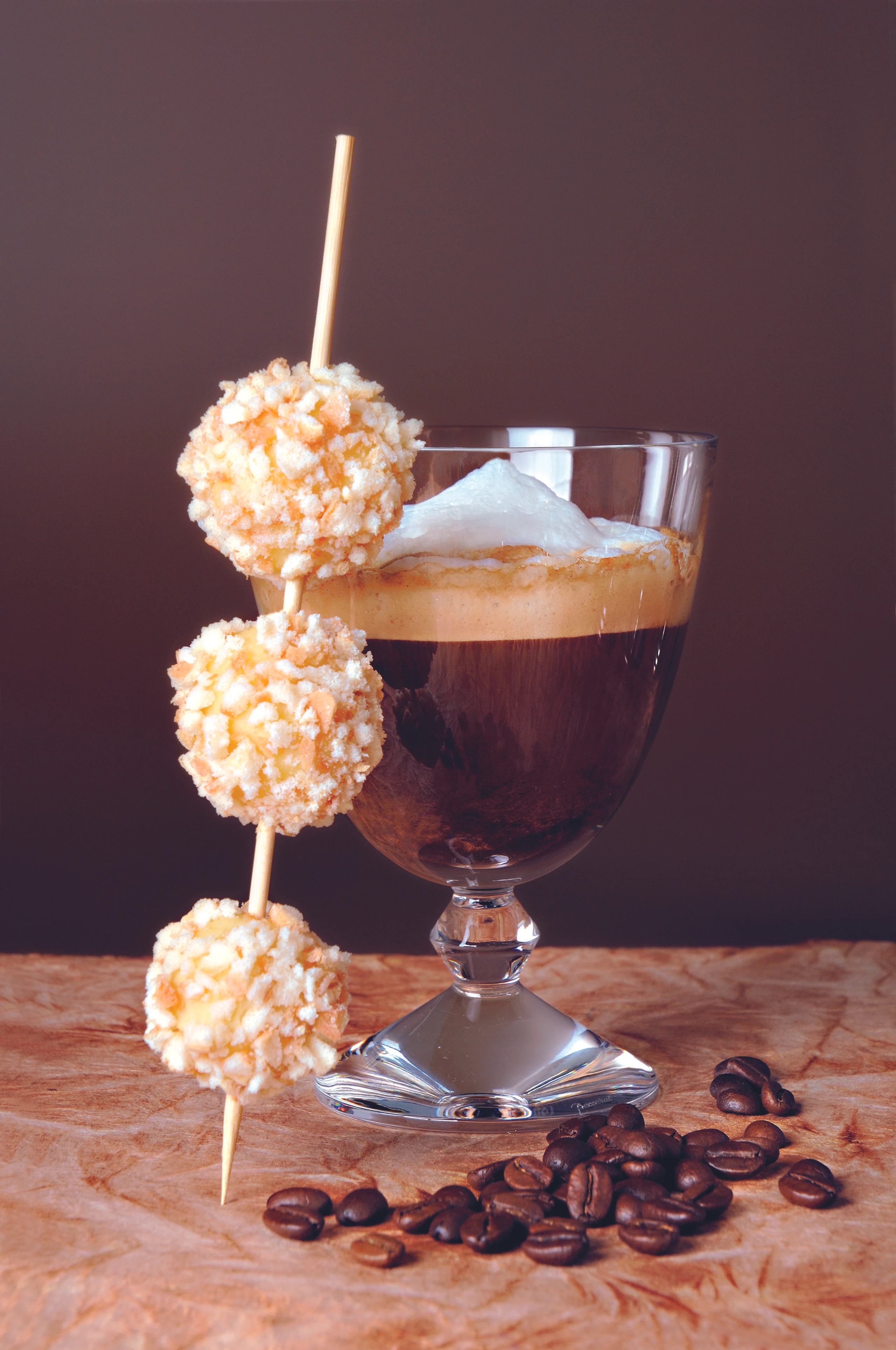 Frischkäseknödel mit Wiener Melange