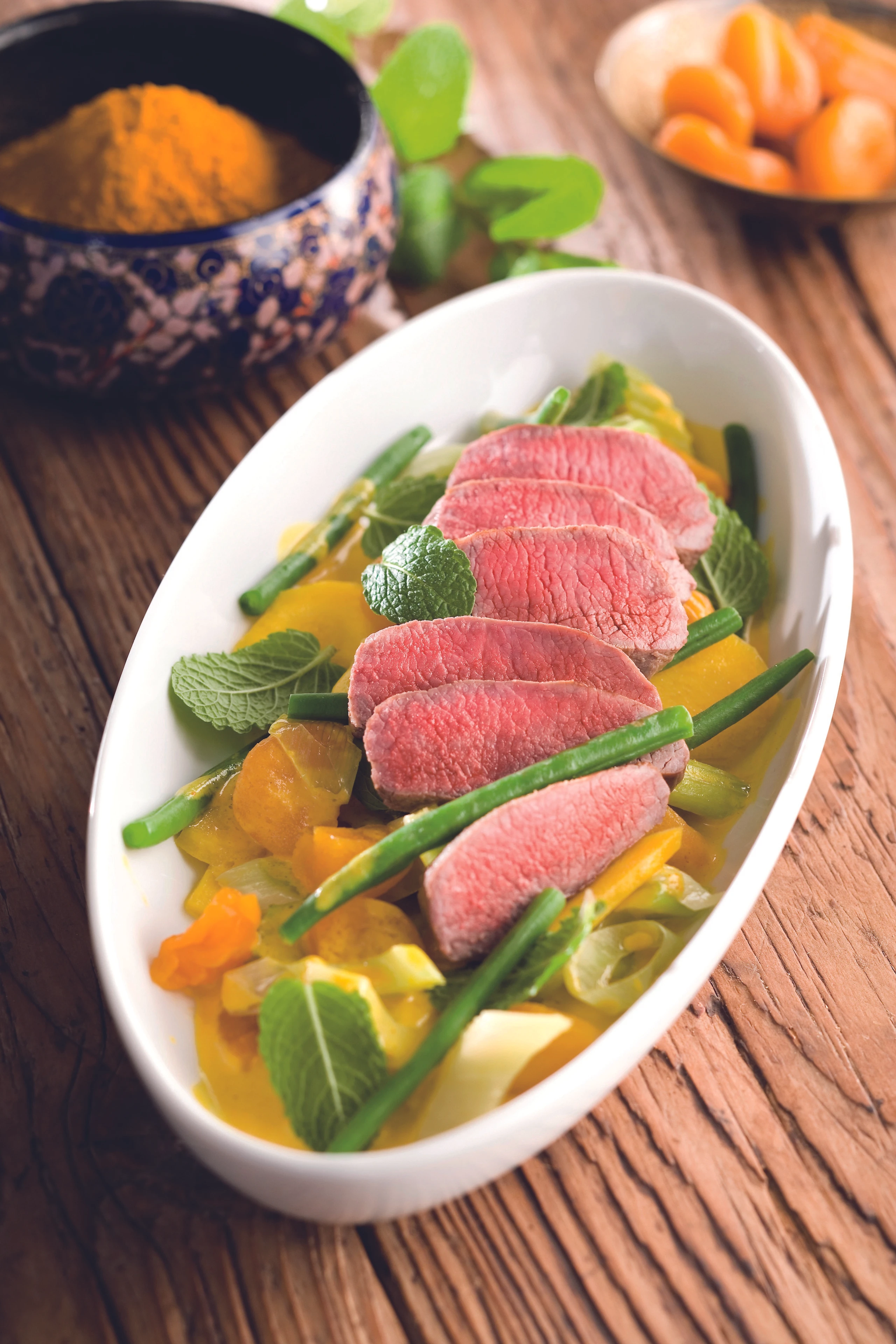 Lammcurry mit Marillen